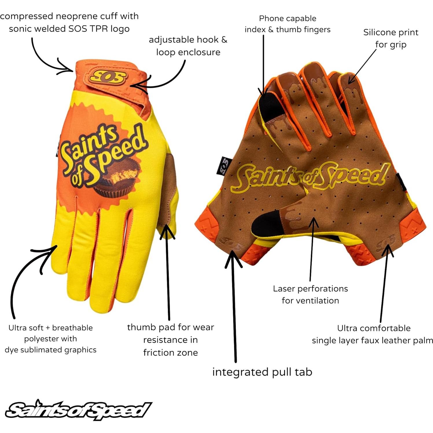 Guantes de Motocross Saints of Speed - Talla Extra Pequeña