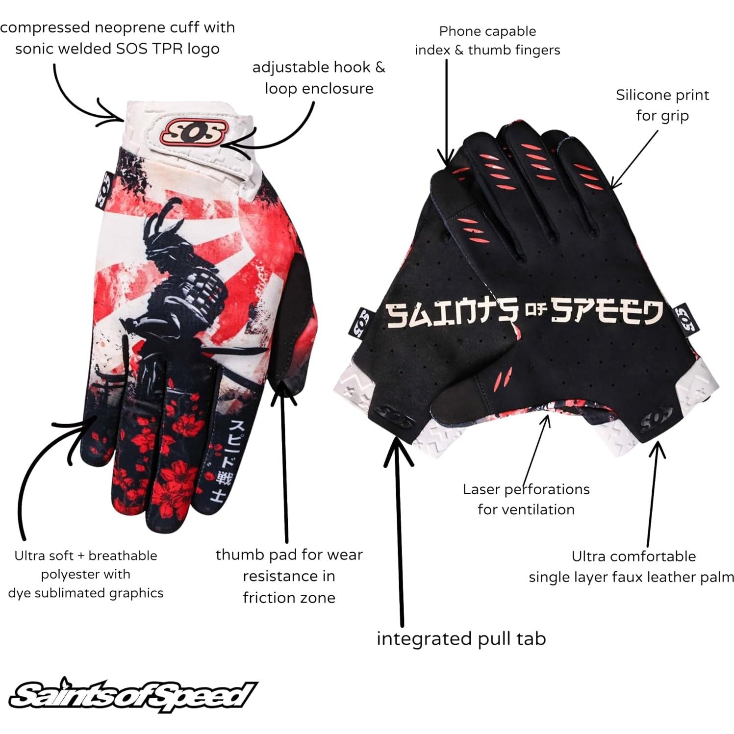 Guantes de Motocross Saints of Speed - Extra Pequeño, Mach II