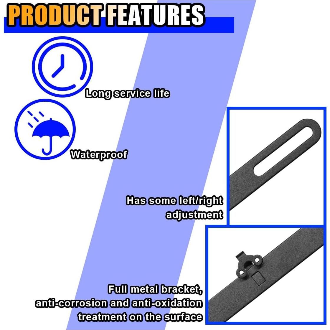 Soporte de Placa de Licencia para Cámara Trasera KITUREK