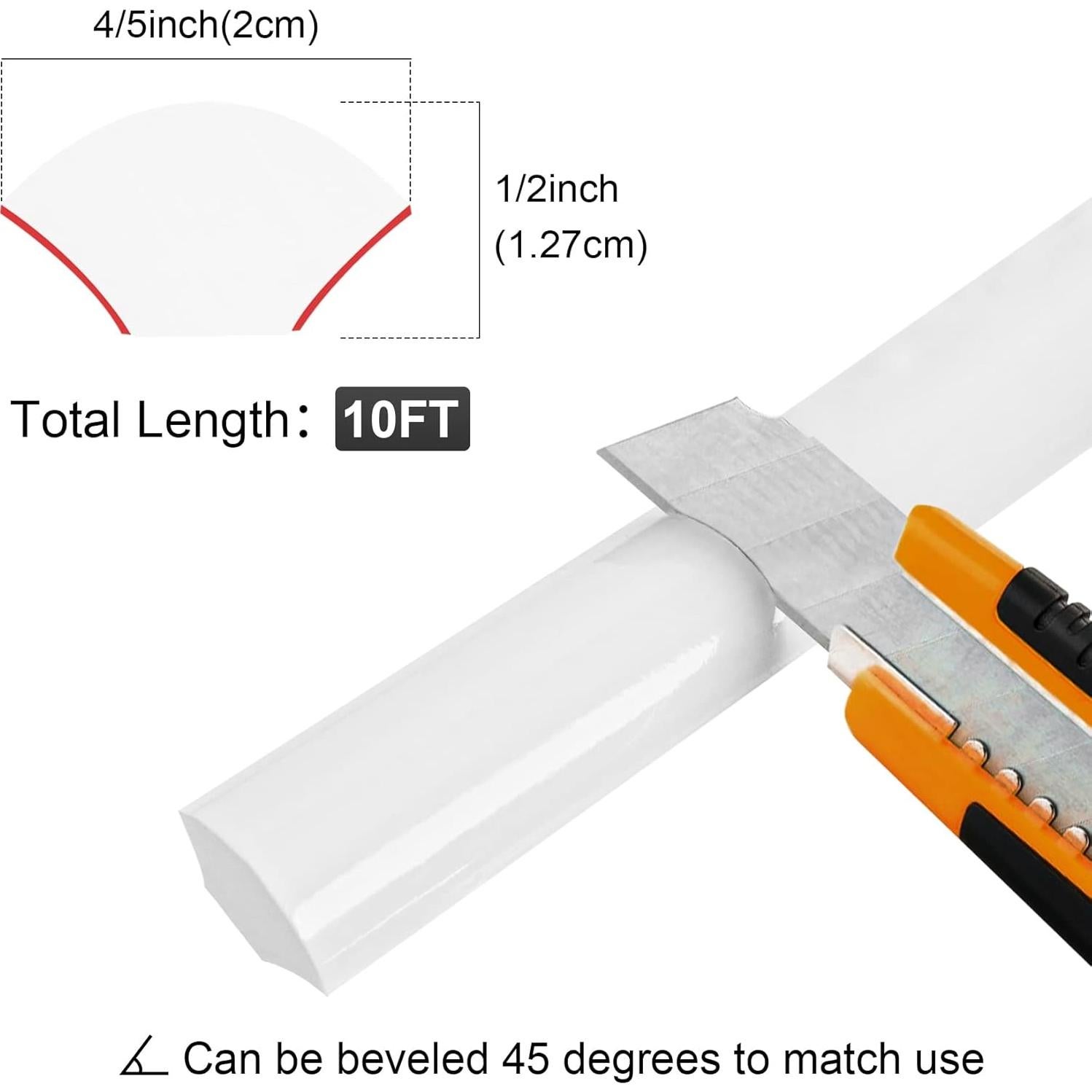 Moldura Flexible Autoadhesiva Miuwauer QRM 3.05m Blanco