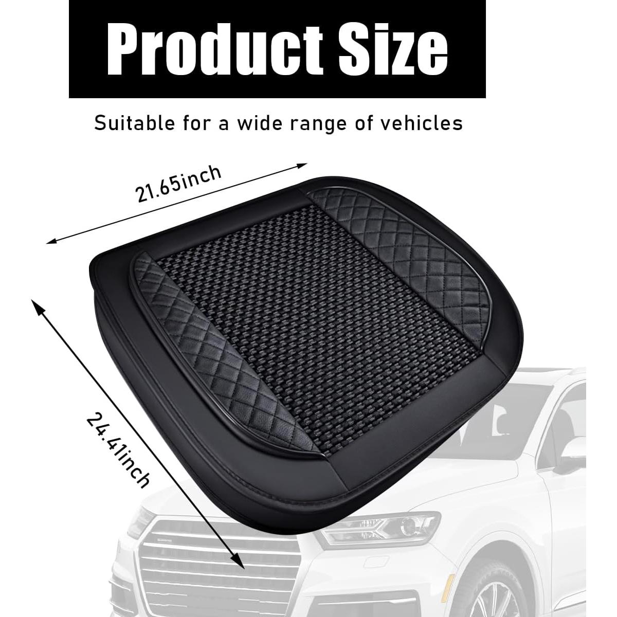 Funda de Asiento de Coche Ziciner 62x55 cm Cuero Negro