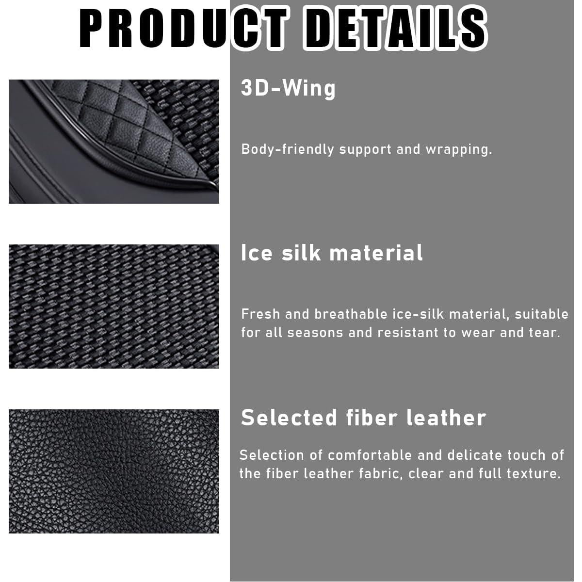 Funda de Asiento de Coche Ziciner 62x55 cm Cuero Negro