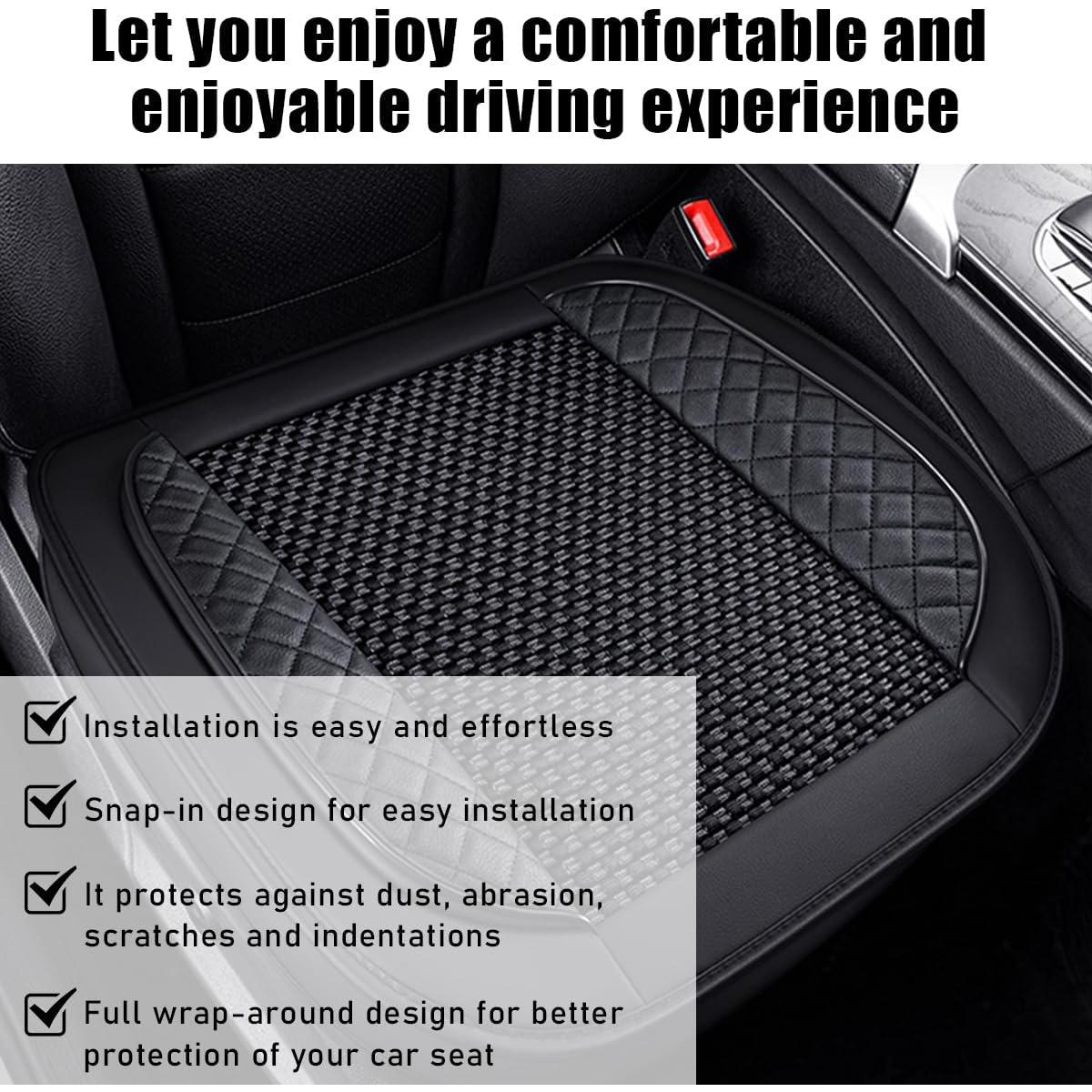 Funda de Asiento de Coche Ziciner 62x55 cm Cuero Negro