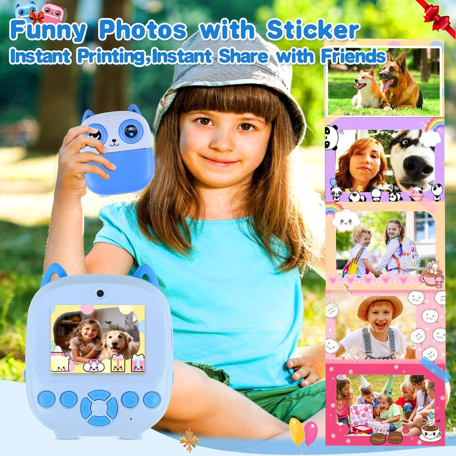 Cámara Instantánea CILSER para Niños 32GB Doble Lente 1080P