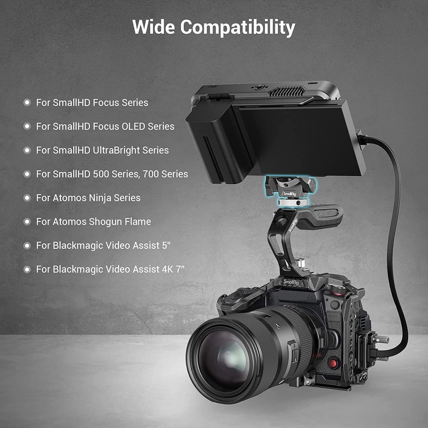 Soporte de Monitor Ajustable SMALLRIG 2905-TY para 5" y 7"