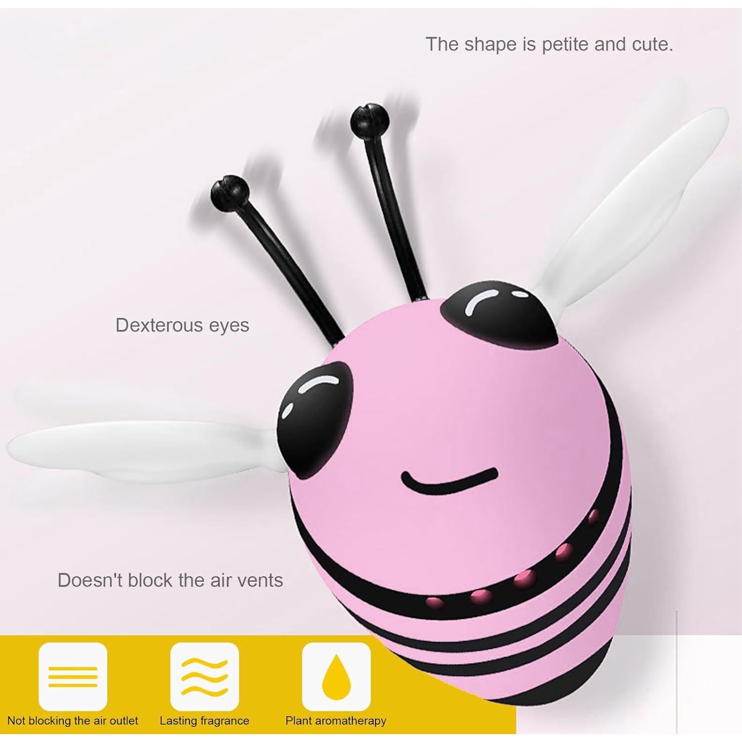 Ambientador de Auto Abeja Linda SHMZK - Fragancia Rosa