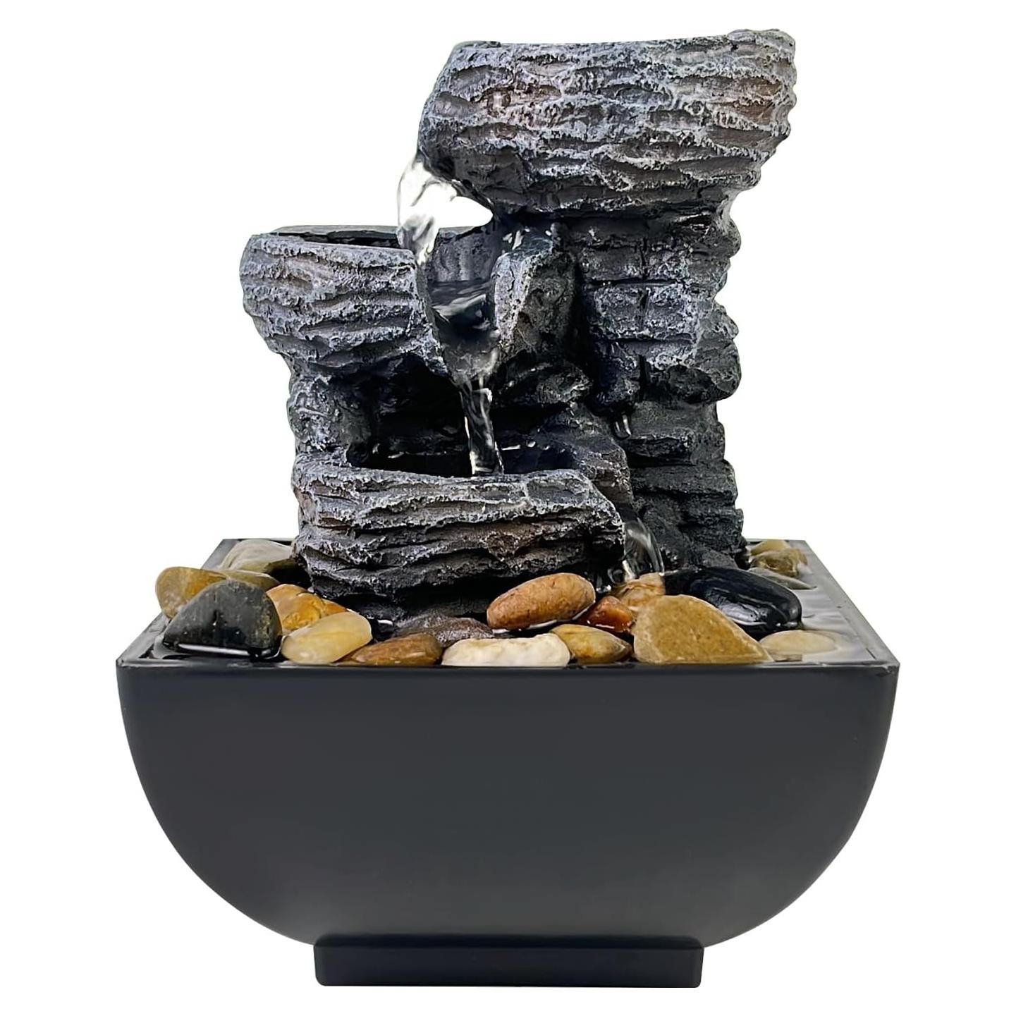 Fuente de Mesa Zen JOYENERGY con Luz LED y Cascada 18x13cm
