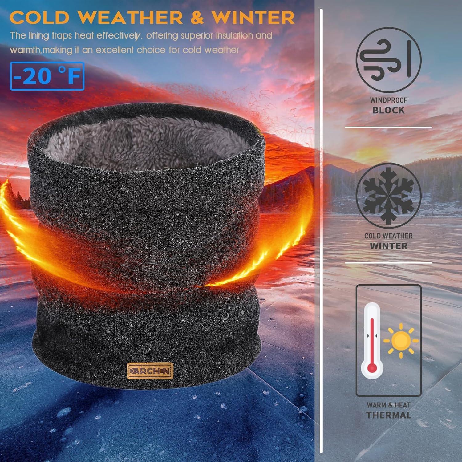 Gaiter de Cuello DARCHEN de Forro Polar Invierno 1 Pza Negro