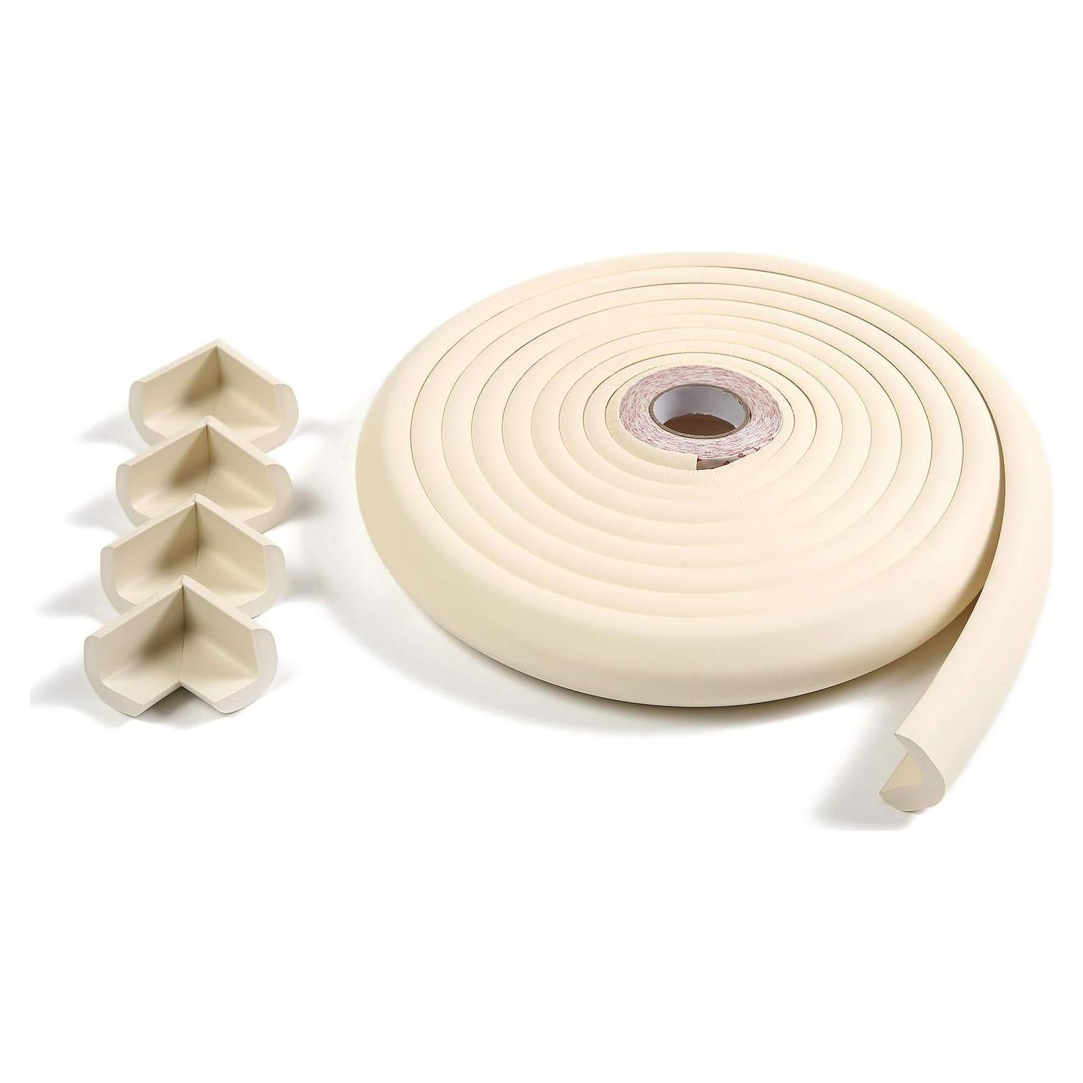 Furnigear Protector de Esquinas y Bordes de Espuma Beige 5m