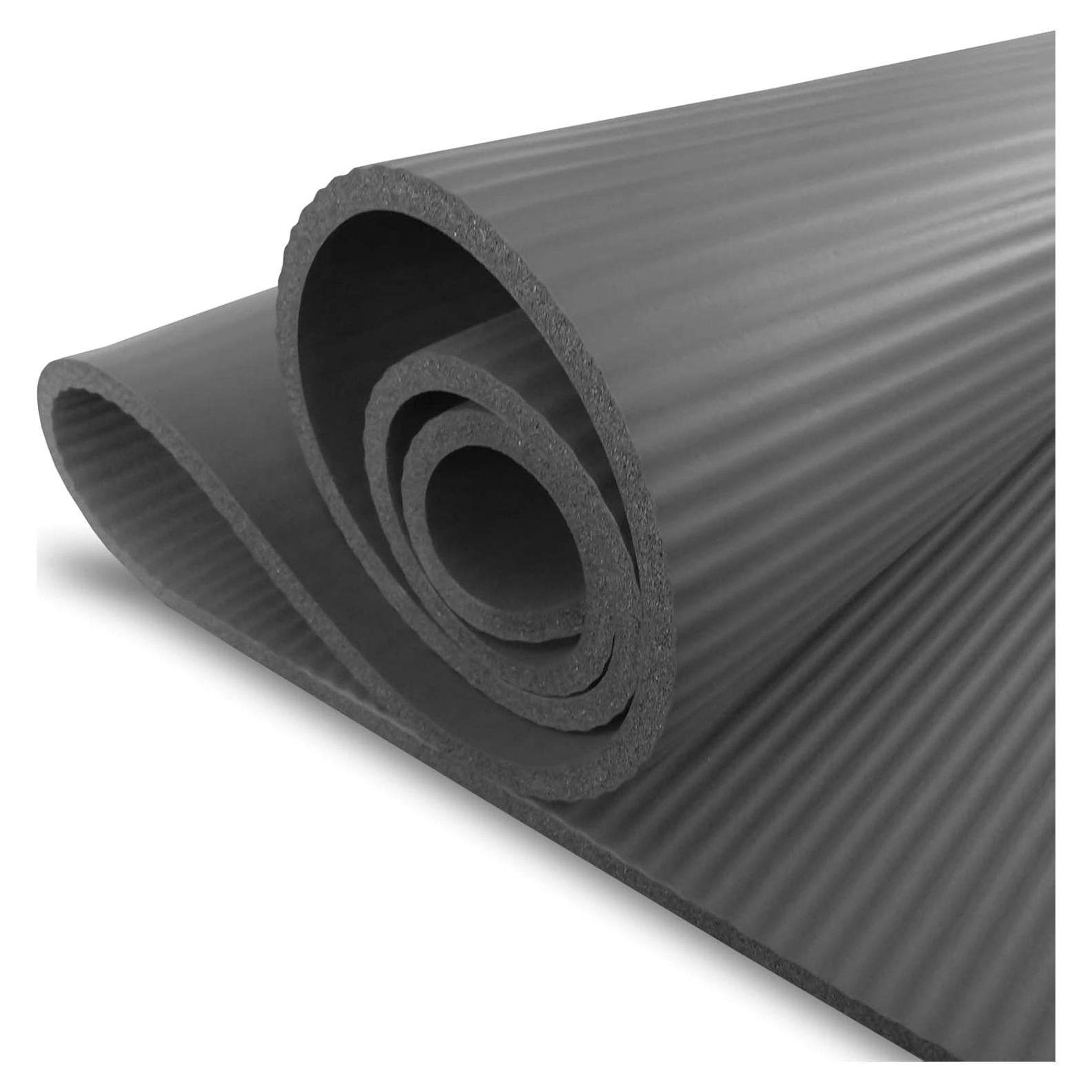 YAMAZEN Esterilla de Yoga 183x61cm 10mm Gris Antideslizante