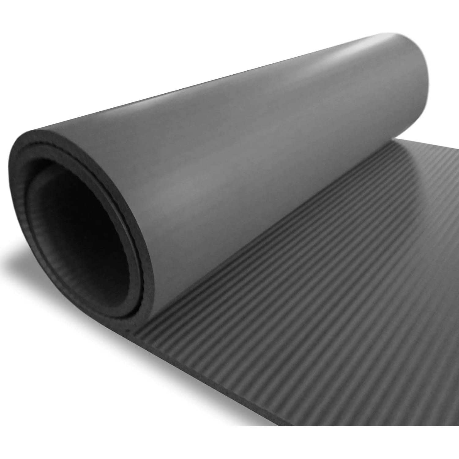 YAMAZEN Esterilla de Yoga 183x61cm 10mm Gris Antideslizante