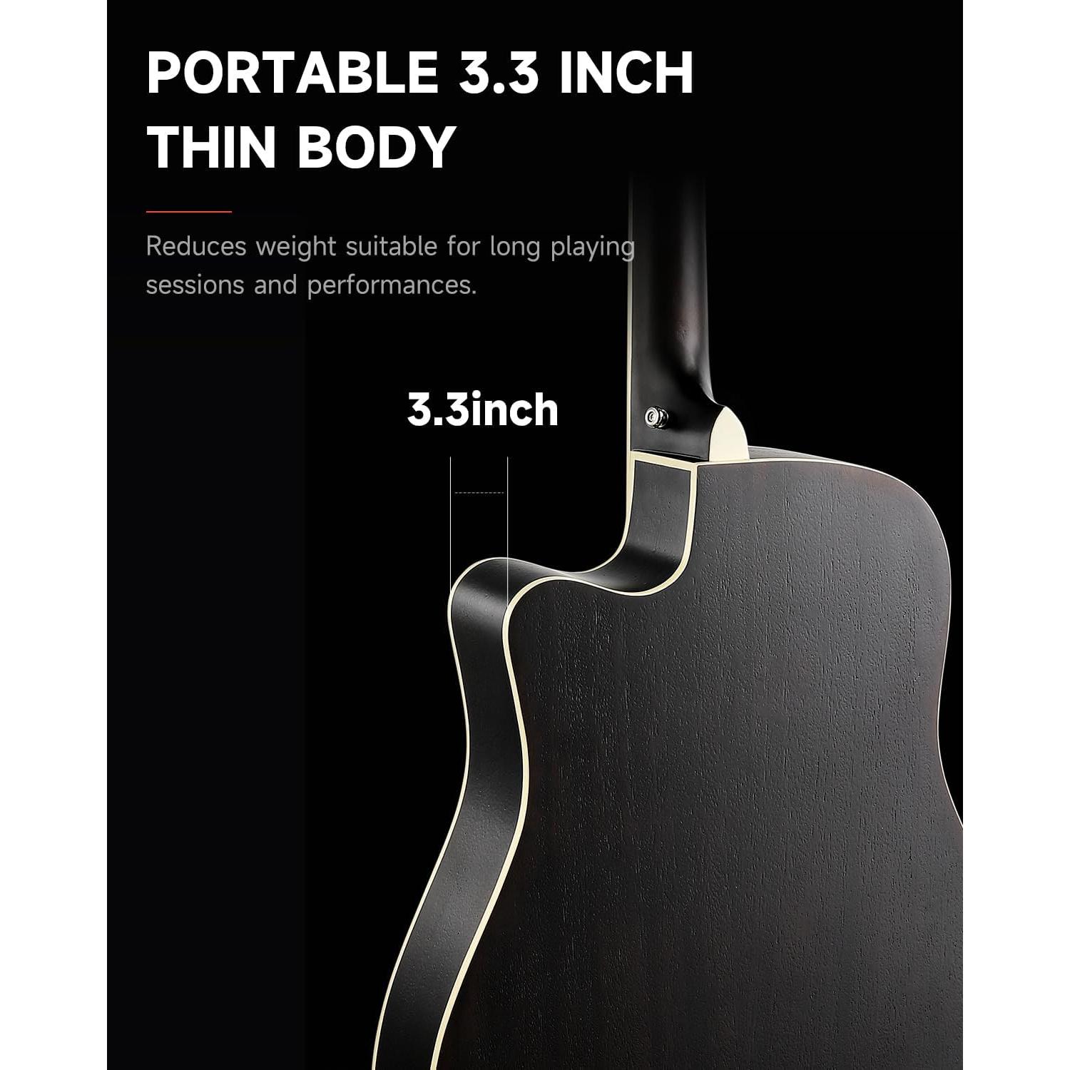 Guitarra Acústica Eléctrica Donner 41" con Kit para Principiantes