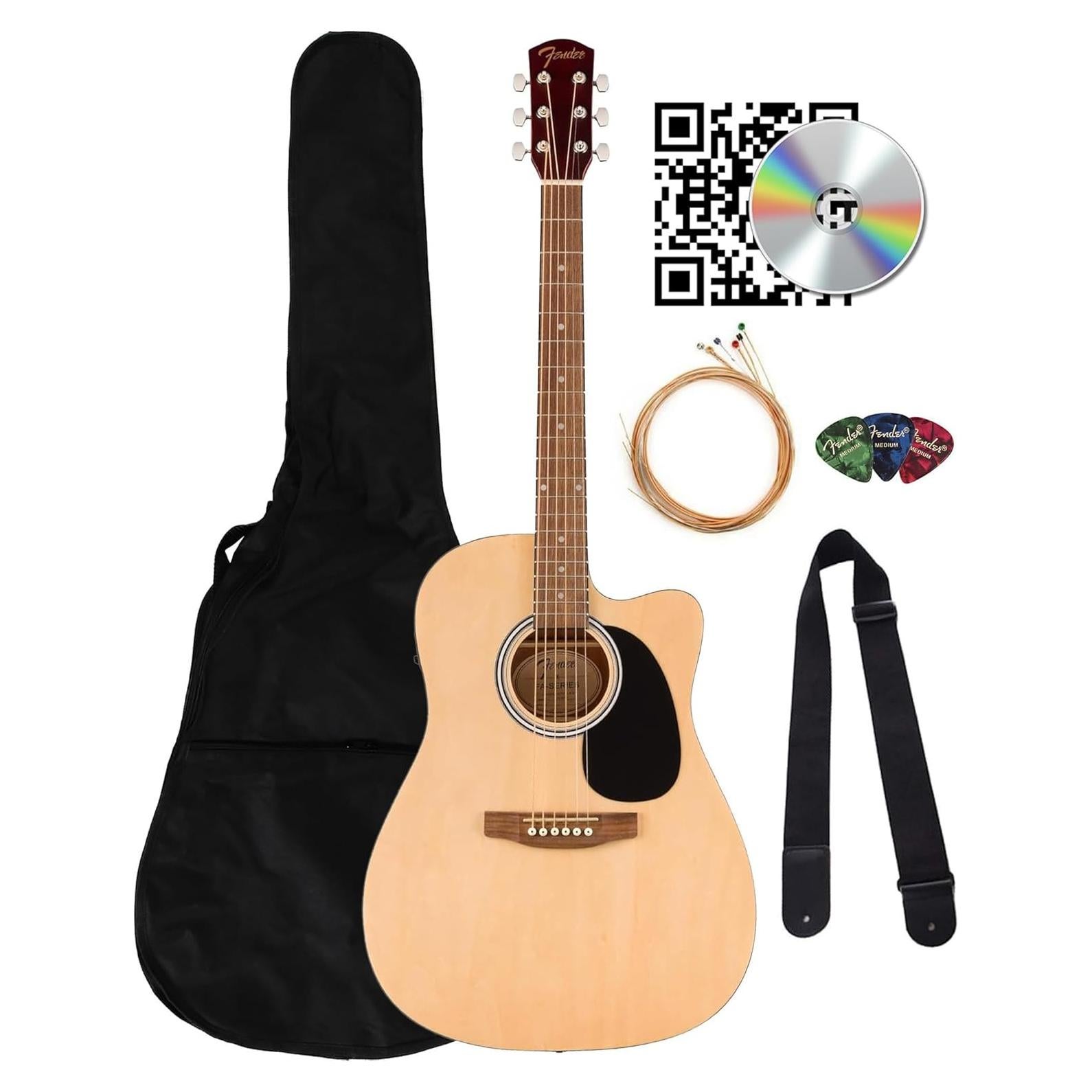 Guitarra Acústica Eléctrica Dreadnought Fender FA Natural