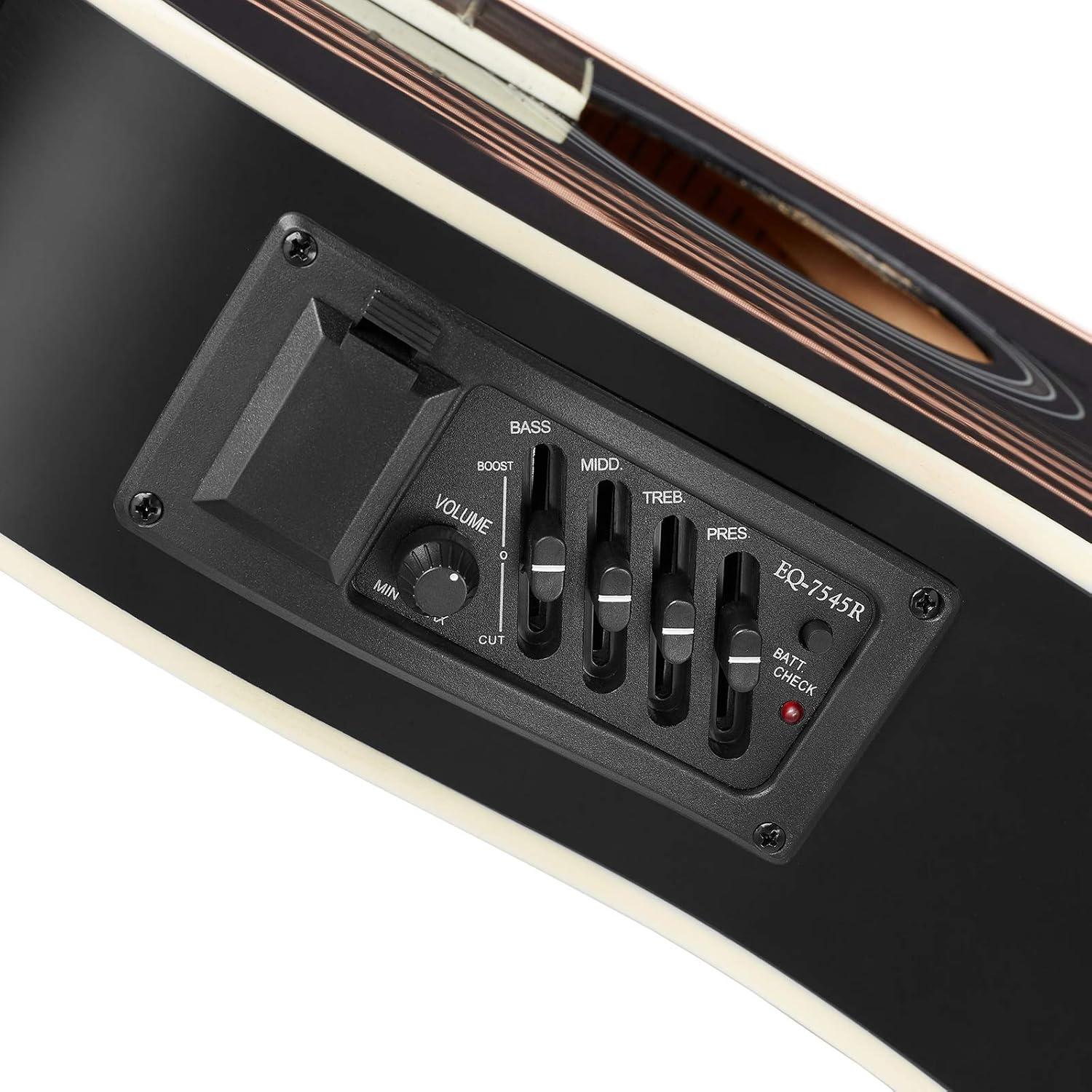 Guitarra Acústica-Eléctrica Ashthorpe 41" Negro con Ecualizador