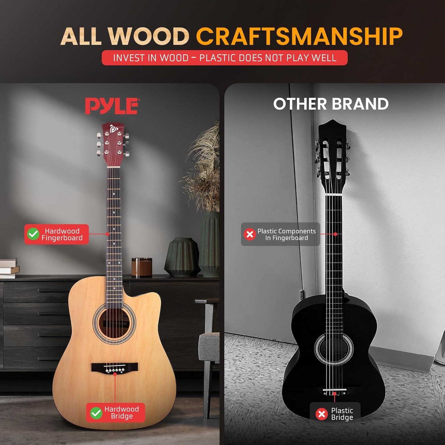 Kit de Guitarra Acústica Pyle 41" Cutaway para Principiantes