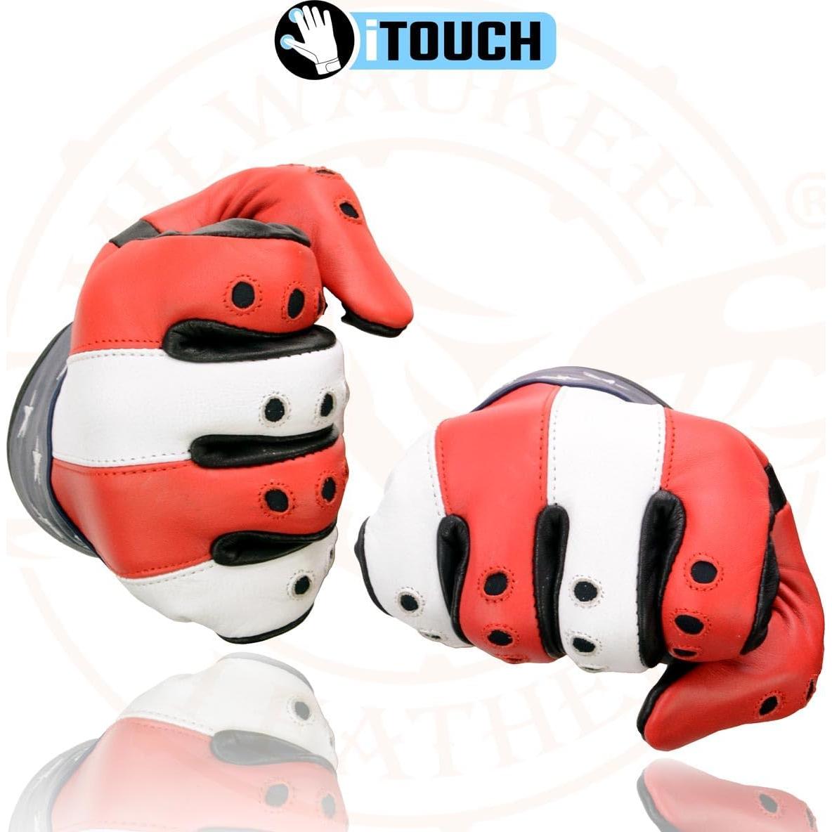 Guantes de Moto Milwaukee Leather MG7527 Cuero i-Touch