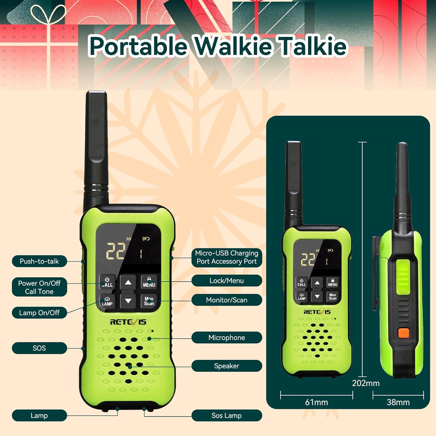 Walkie Talkies Retevis RT49P Impermeables IP67 2 Pcs