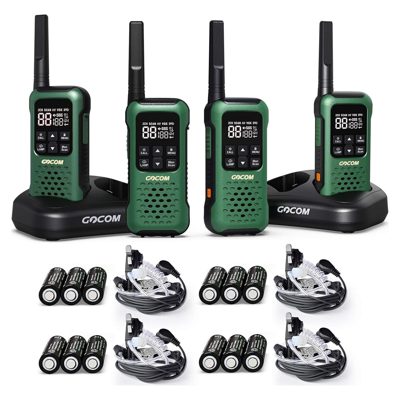 Walkie Talkies GOCOM G9 Impermeables Flotantes 4 Unidades