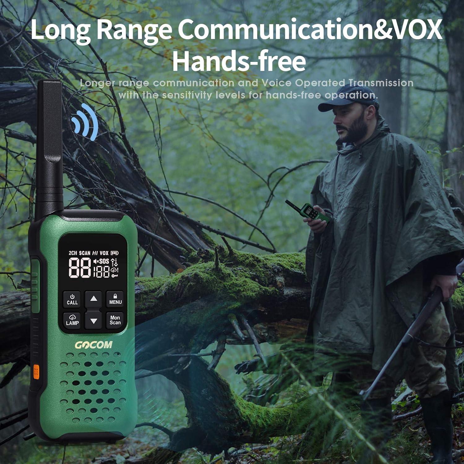 Walkie Talkies GOCOM G9 Impermeables Flotantes 4 Unidades