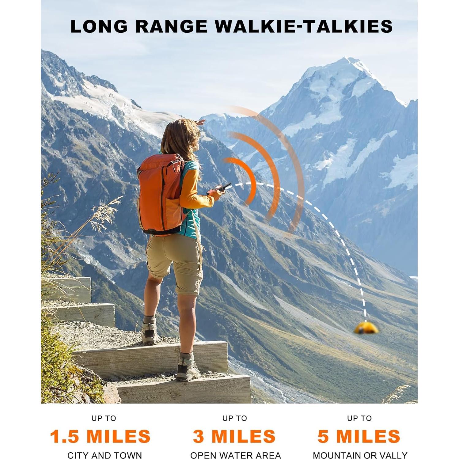 Walkie Talkies NXGKET Recargables 4 Unidades 2 Vías 32.19 km