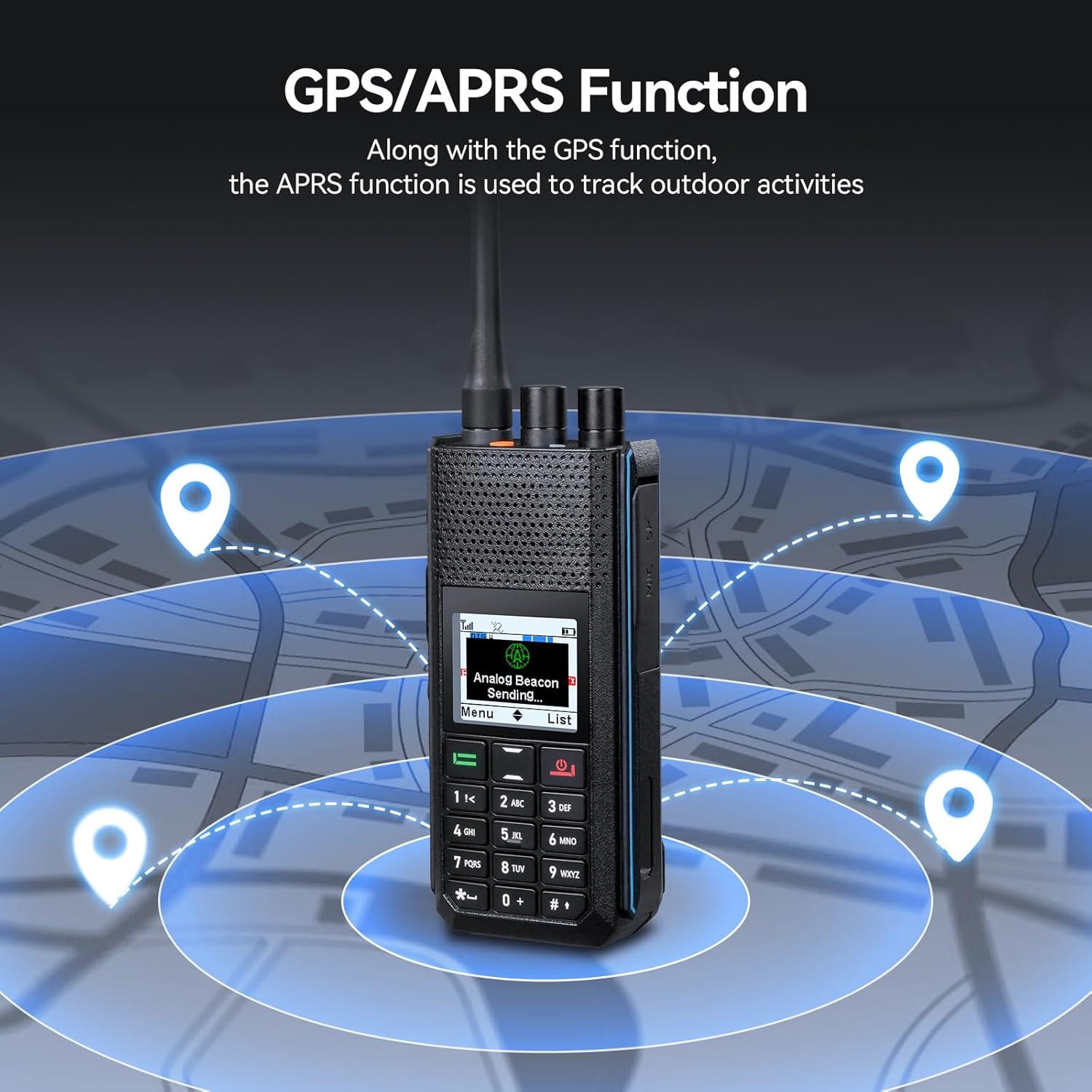 Retevis H1 Radio DMR Doble Banda con GPS y Batería 2900mAh