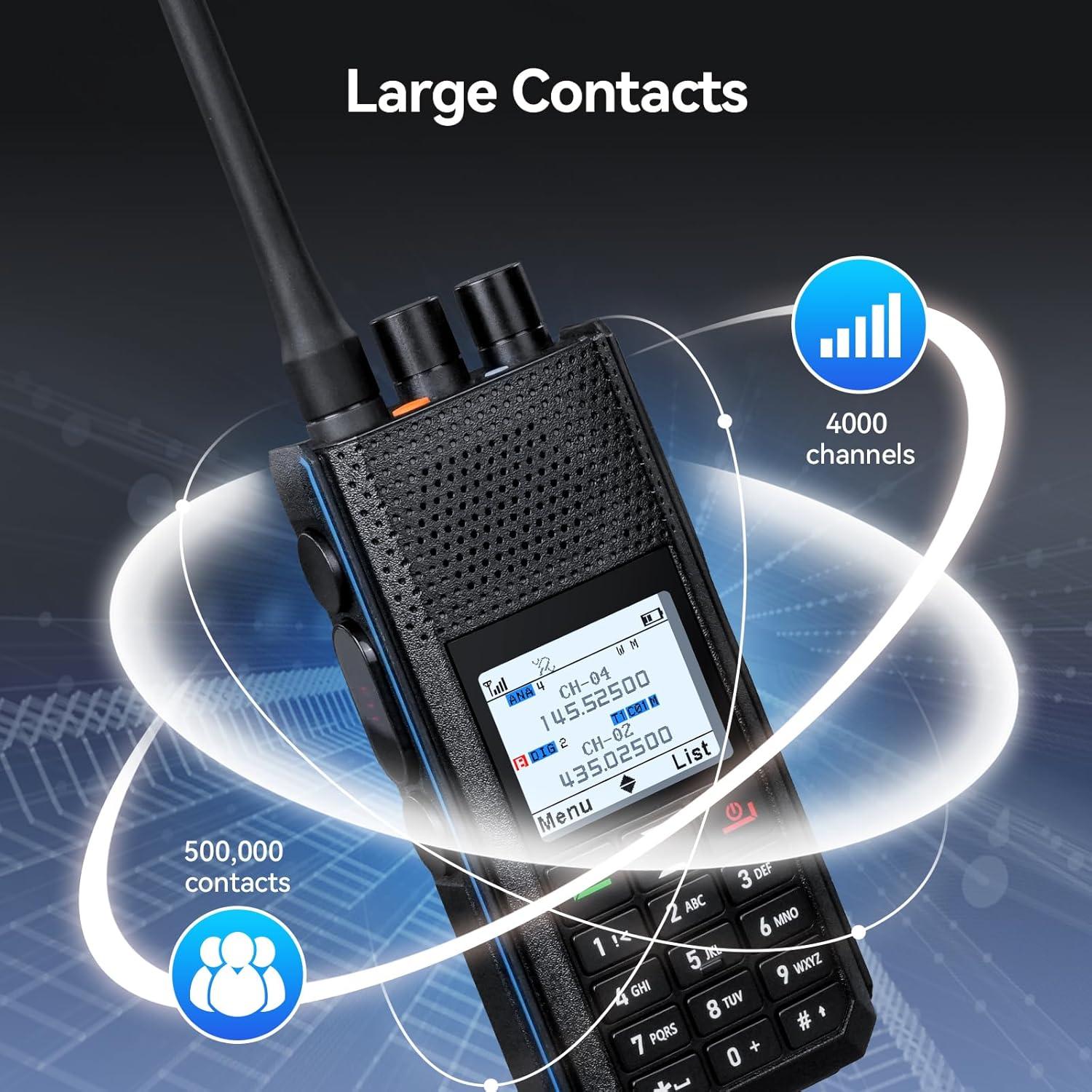 Retevis H1 Radio DMR Doble Banda con GPS y Batería 2900mAh