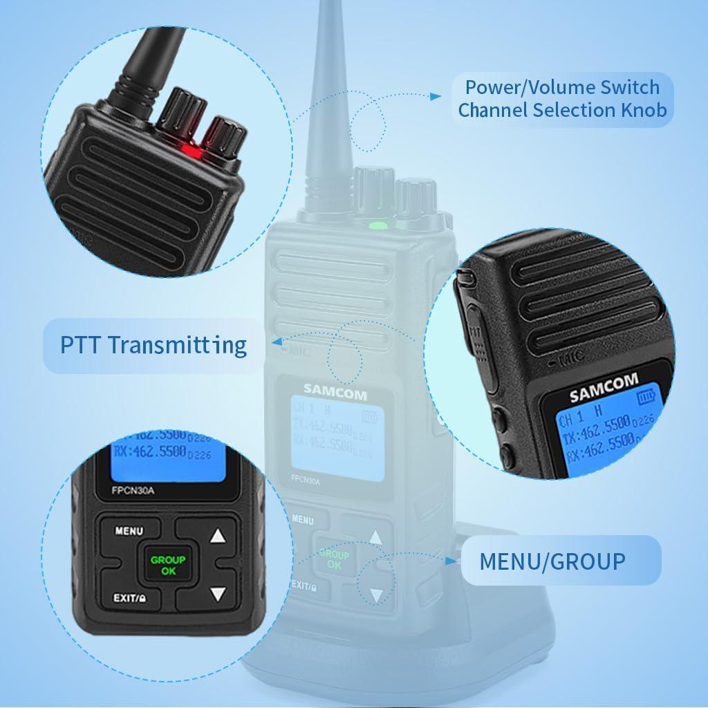 Walkie Talkie SAMCOM FPCN30A 5W Recargable 2 Paquetes