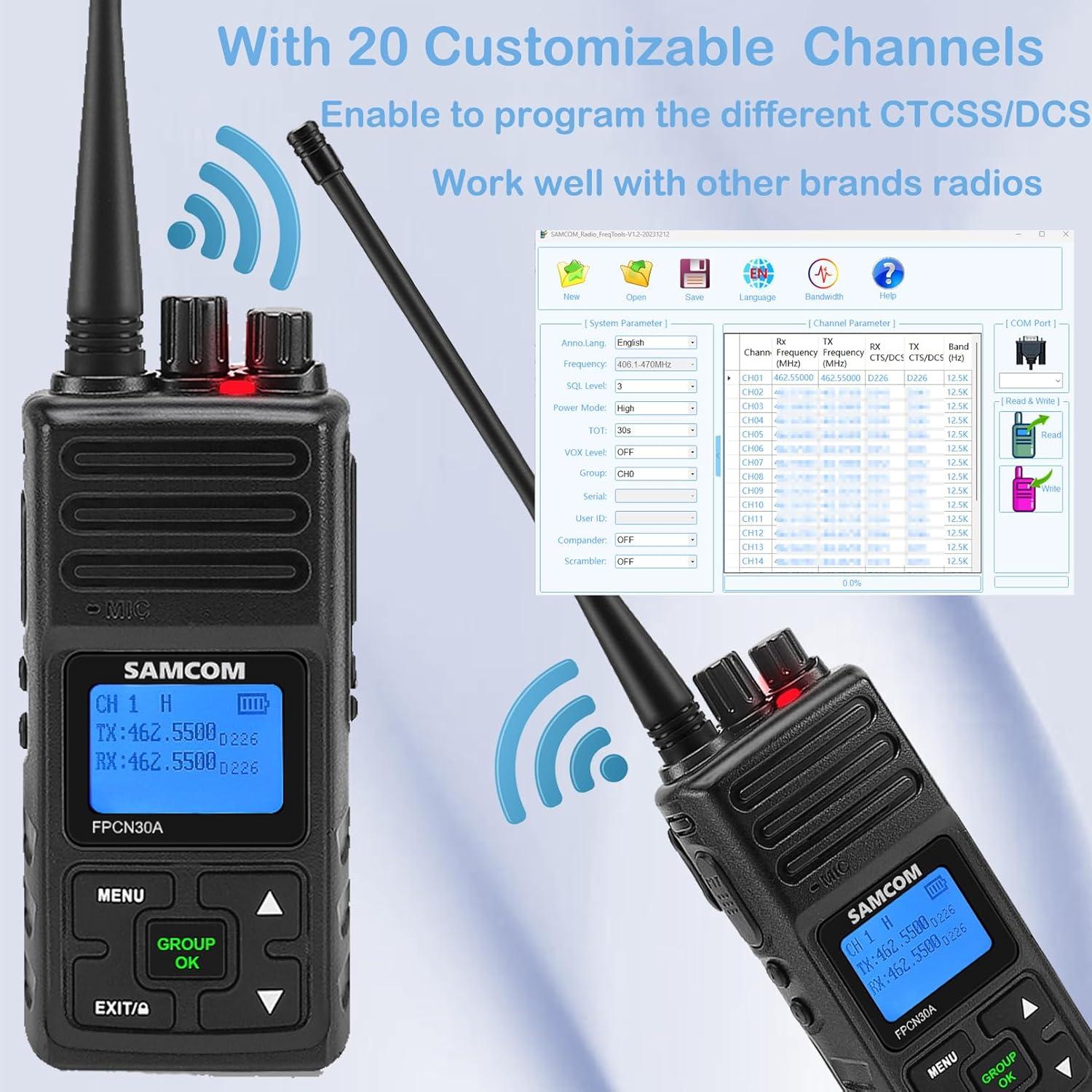 Walkie Talkie SAMCOM FPCN30A 5W Recargable 2 Paquetes