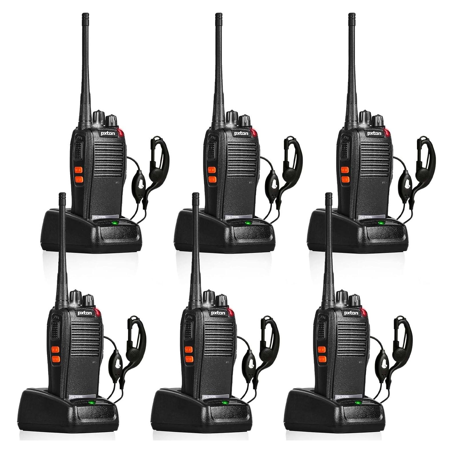 Walkie Talkies Pxton PX-777S Recargables 6 Unidades 4.8 km