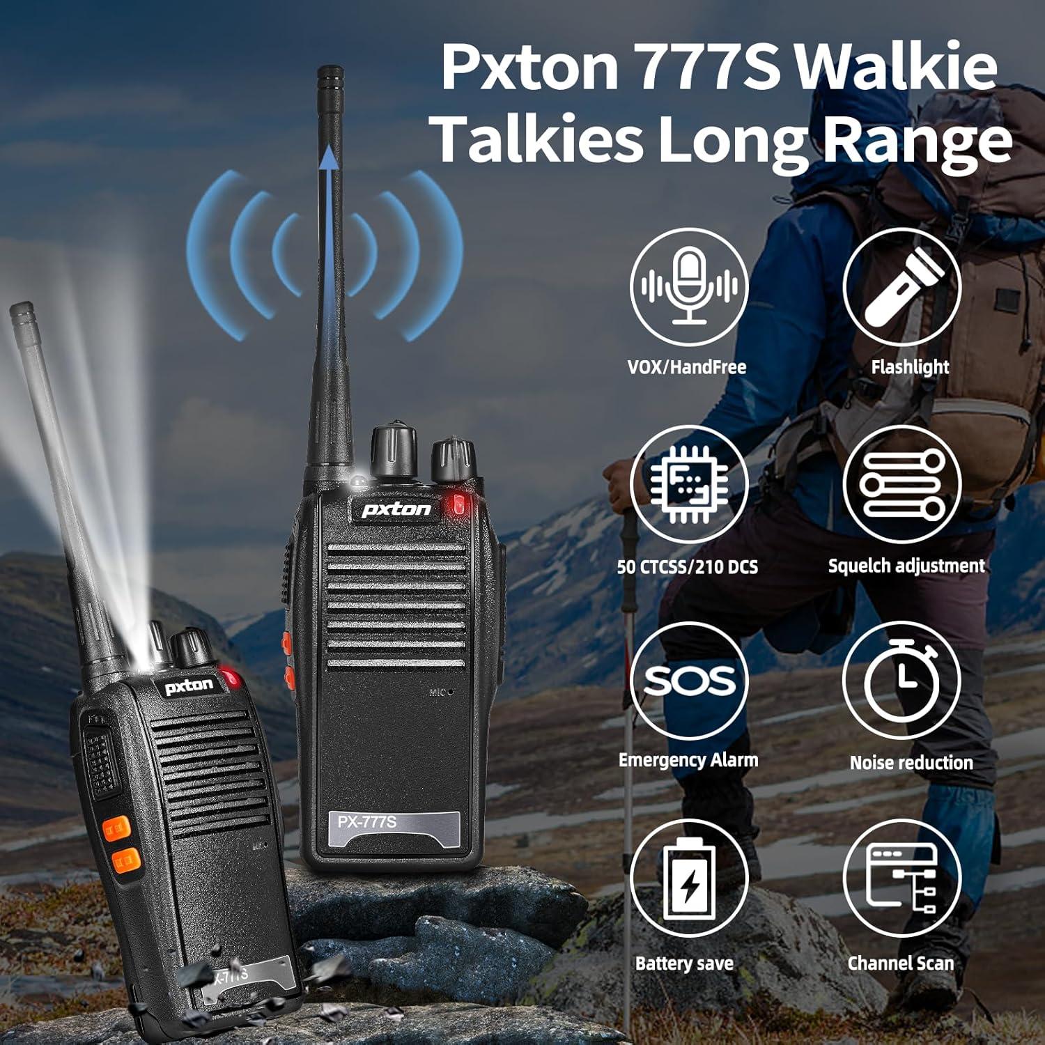 Walkie Talkies Pxton PX-777S Recargables 6 Unidades 4.8 km