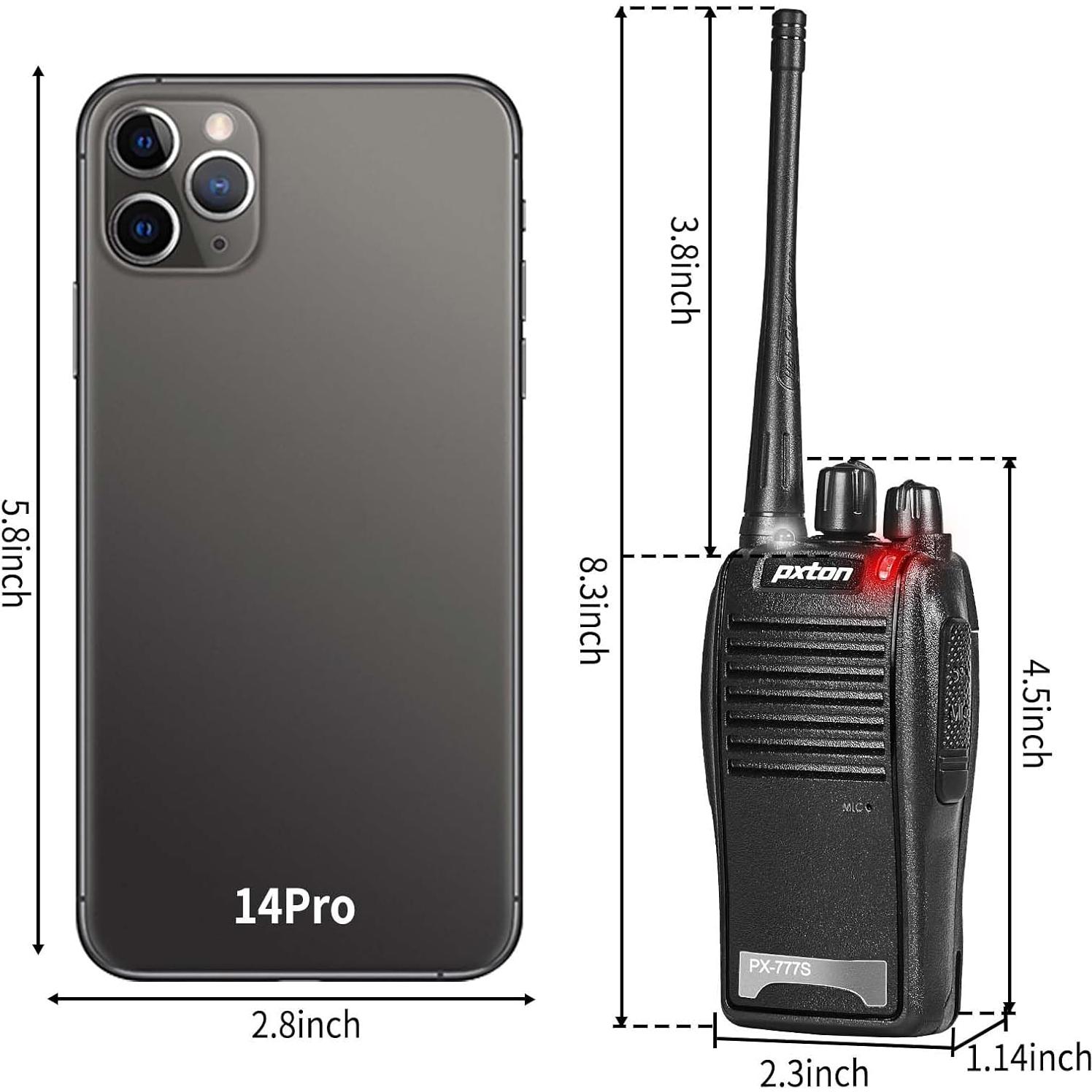 Walkie Talkies Pxton PX-777S Recargables 6 Unidades 4.8 km