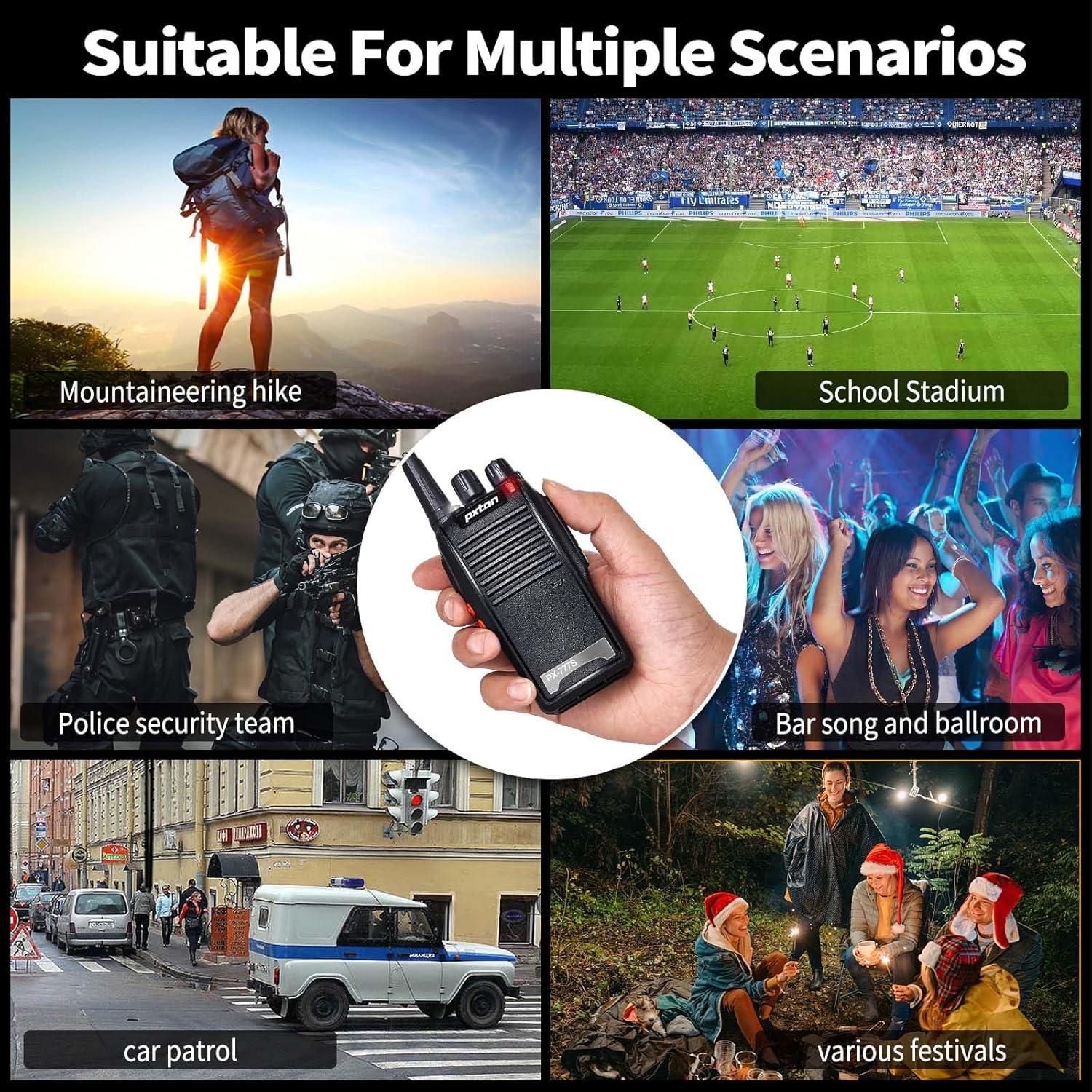 Walkie Talkies Pxton PX-777S Recargables 6 Unidades 4.8 km