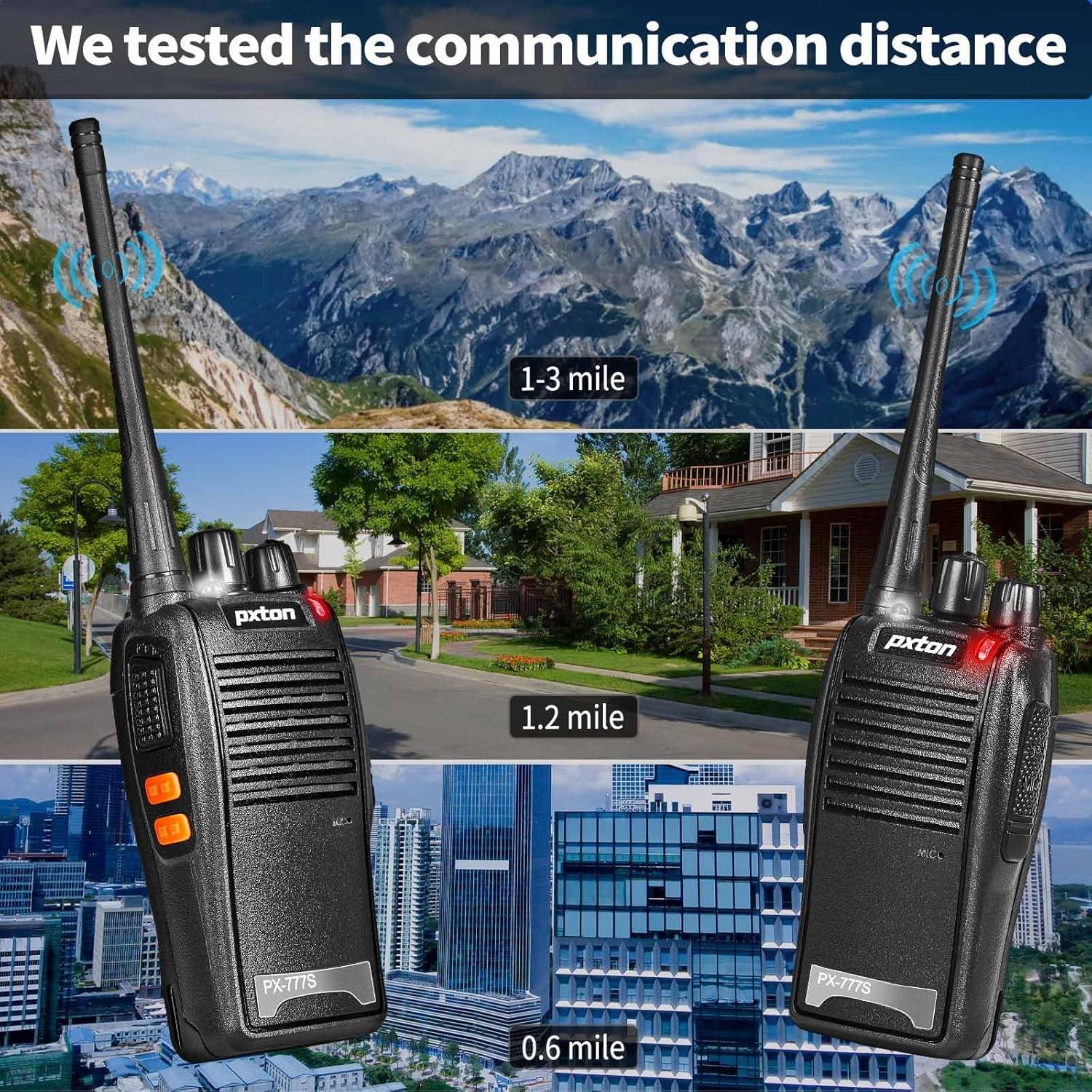 Walkie Talkies Pxton PX-777S Recargables 6 Unidades 4.8 km
