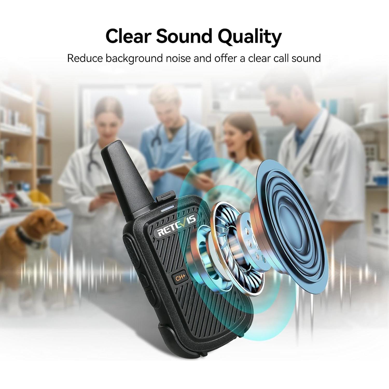 Walkie Talkies Retevis RT15 Mini 3 Pack 1000mAh Recargables