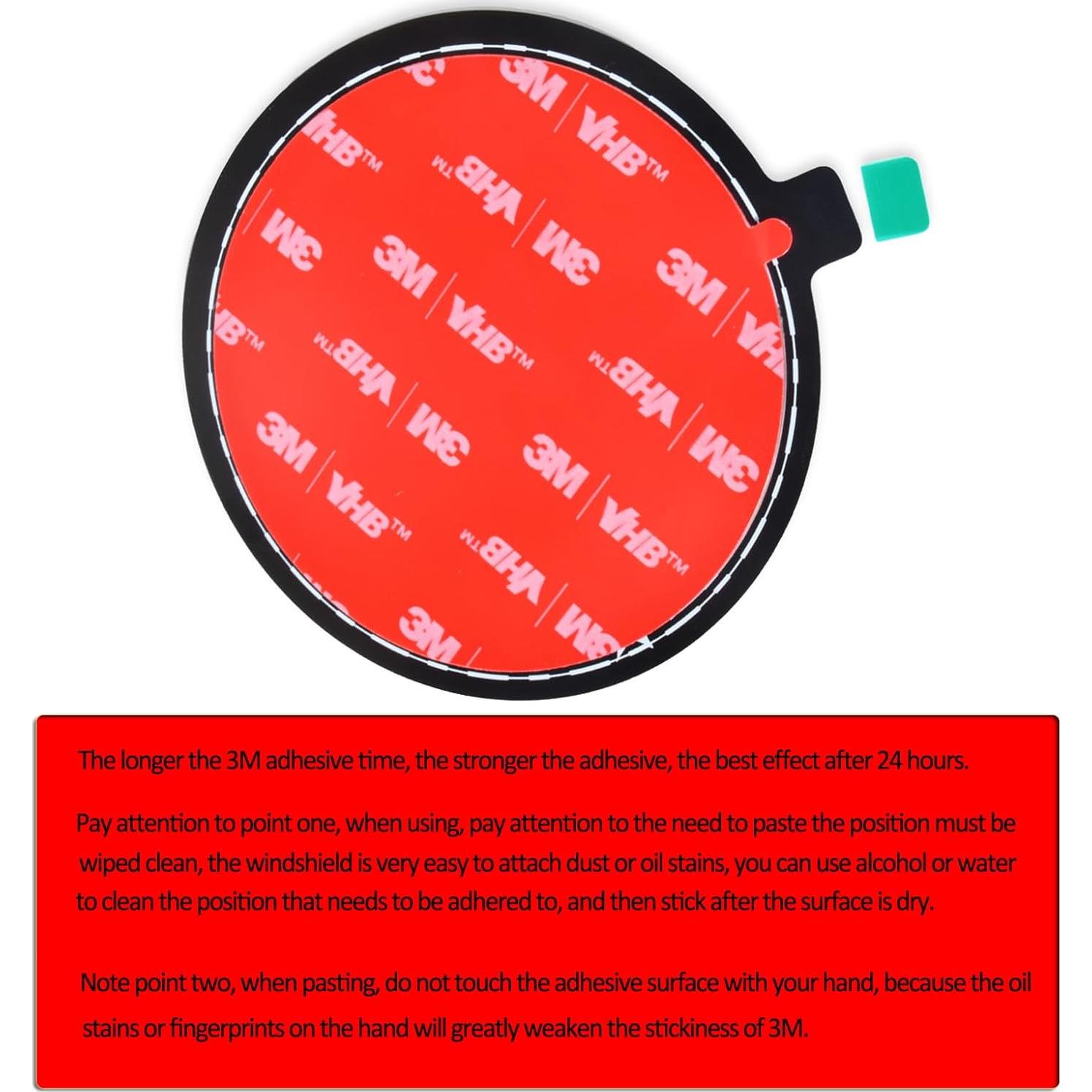 Soporte de Ventosa HYS para Auto - Almohadilla Adhesiva 78mm - Paquete de 3