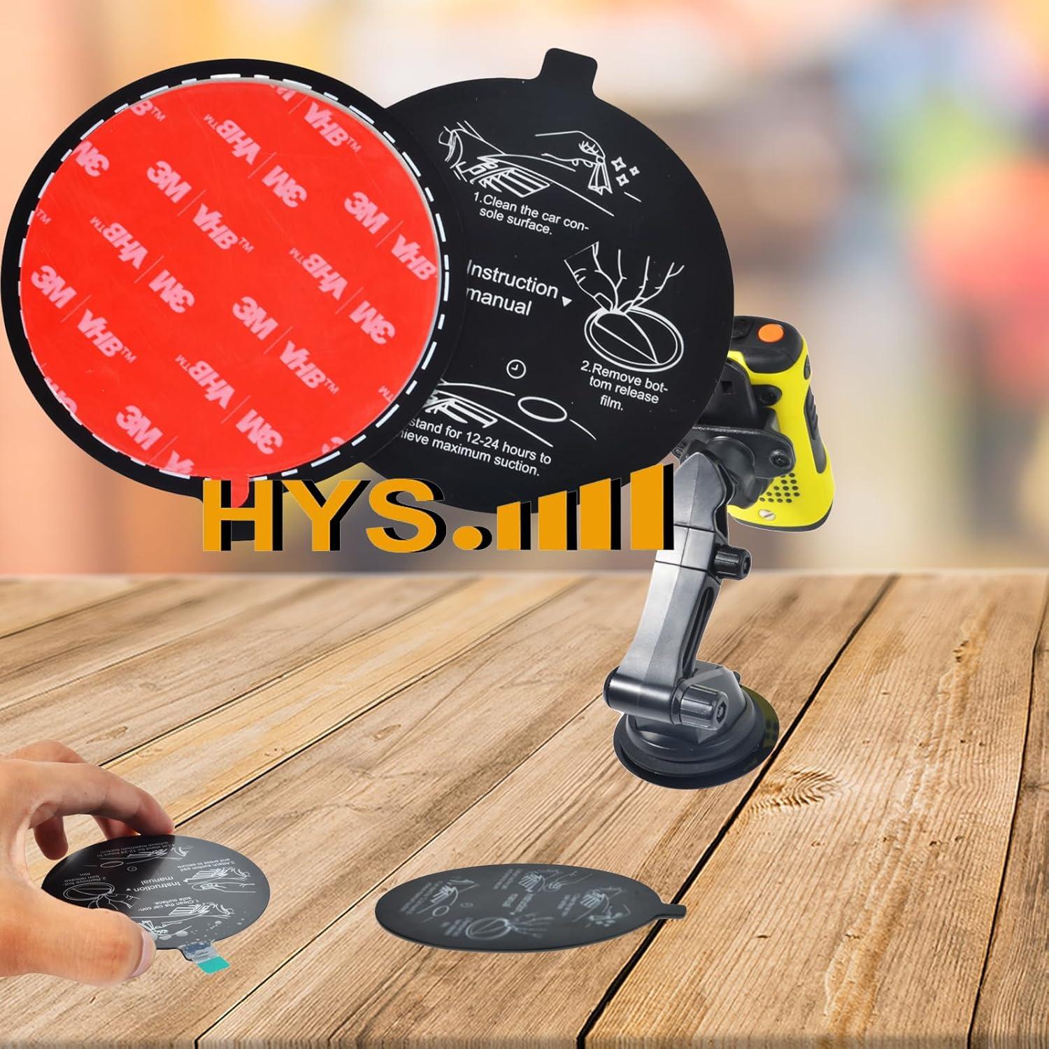 Soporte de Ventosa HYS para Auto - Almohadilla Adhesiva 78mm - Paquete de 3