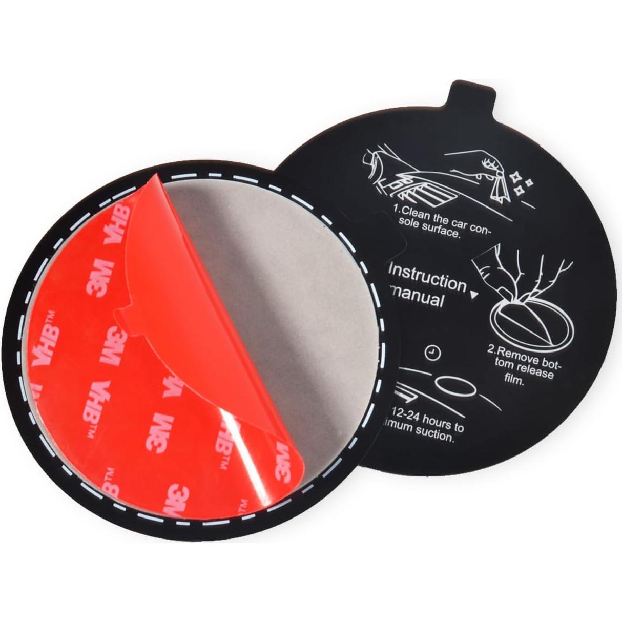 Soporte de Ventosa HYS para Auto - Almohadilla Adhesiva 78mm - Paquete de 3