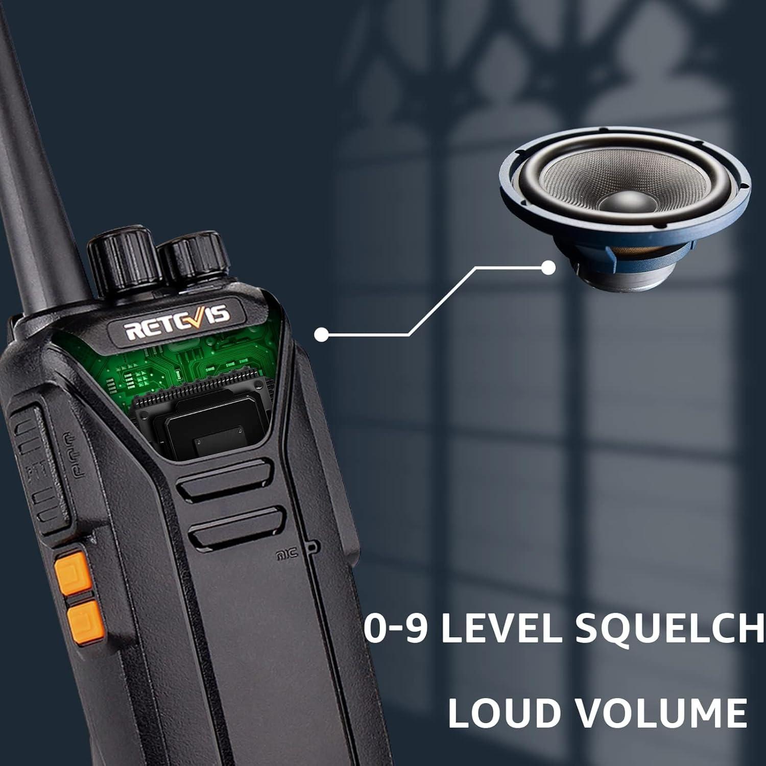 Walkie Talkies Retevis RT27 con Micrófono de Hombro - Paquete de 5