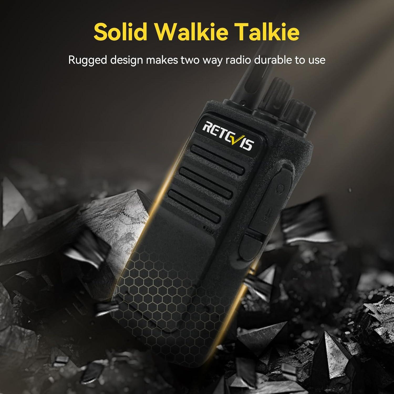 Walkie Talkies Retevis RT17 de Largo Alcance con Auricular - 6 Paquete