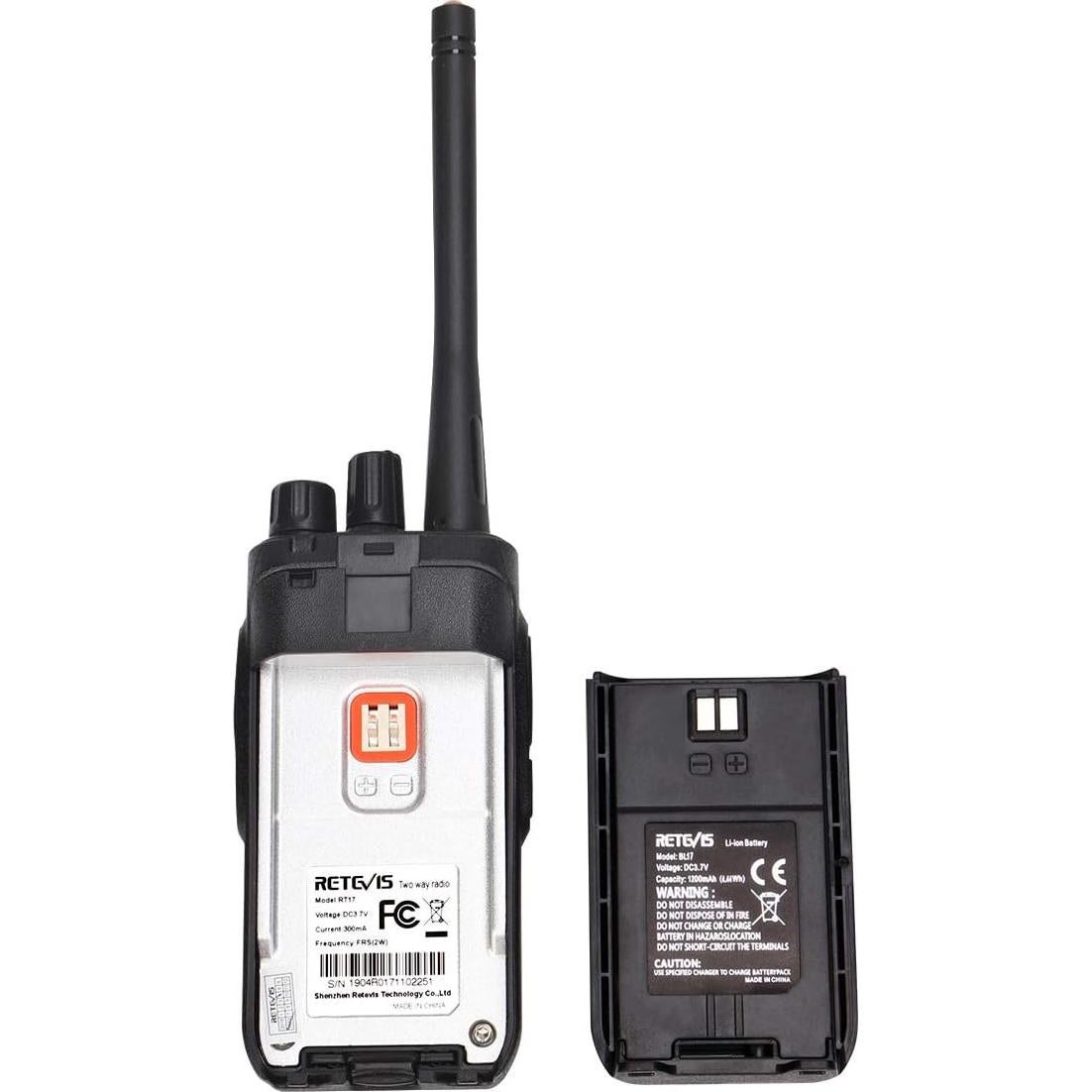 Walkie Talkies Retevis RT17 de Largo Alcance con Auricular - 6 Paquete