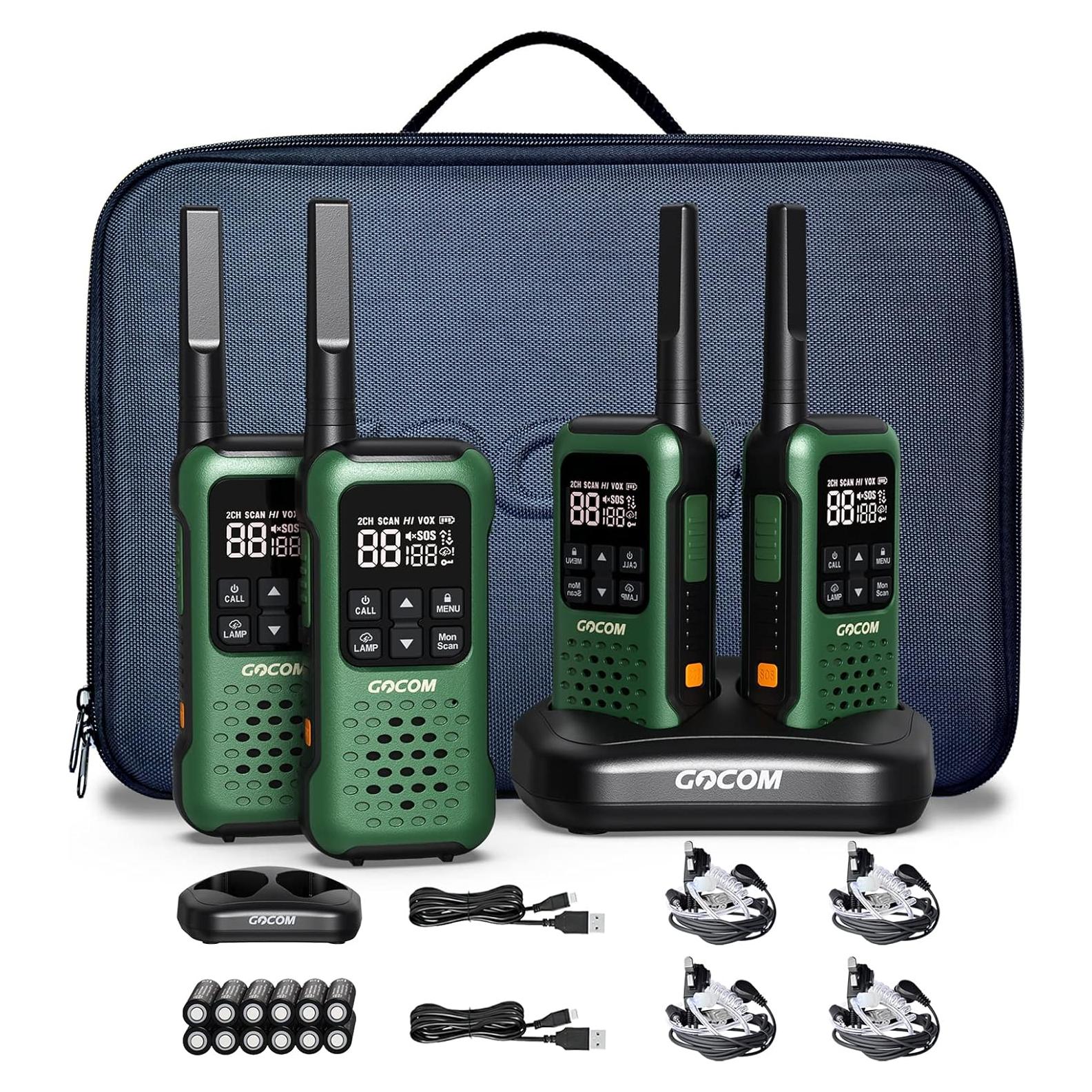 Walkie Talkies GOCOM G9 Impermeables IP67 4 Unidades