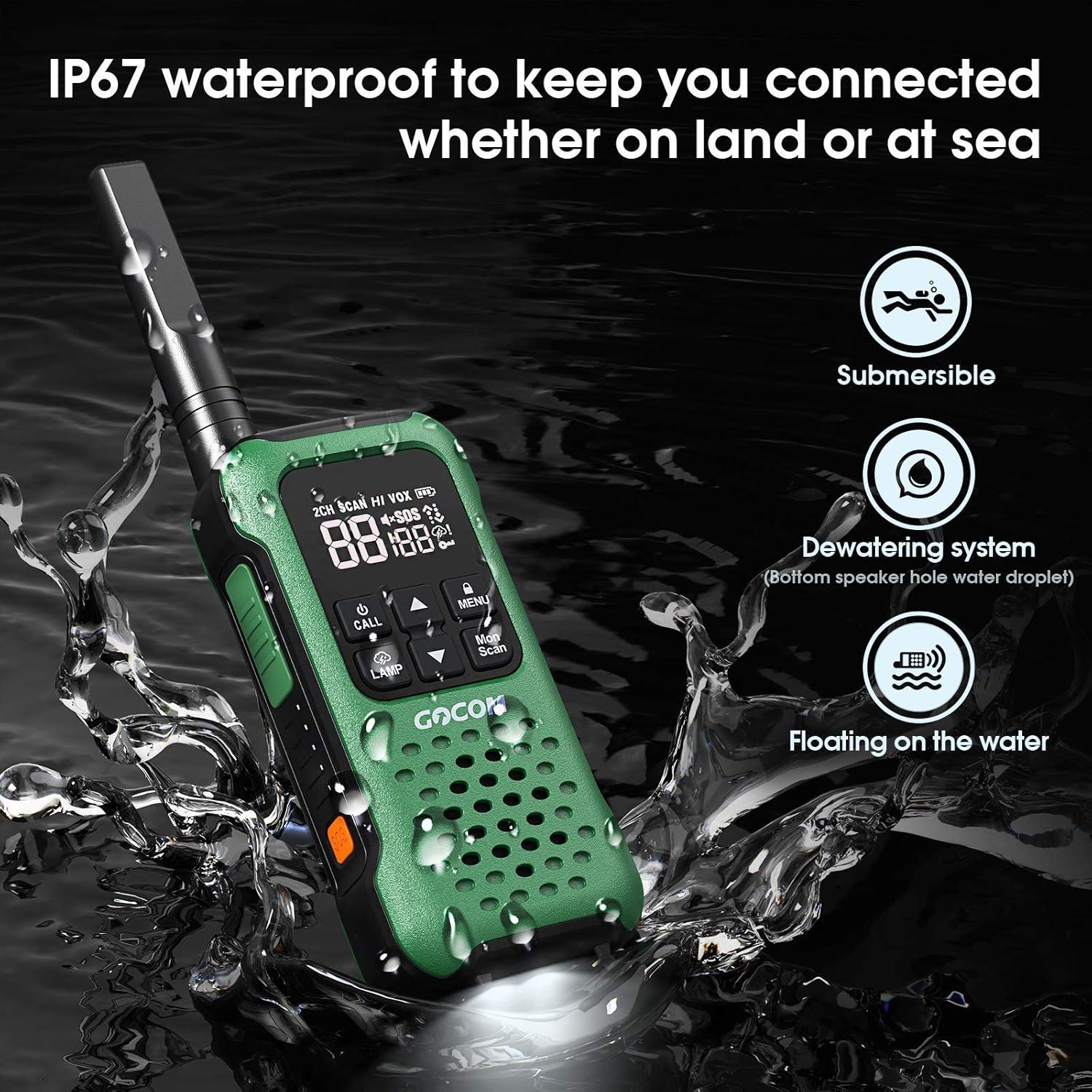 Walkie Talkies GOCOM G9 Impermeables IP67 4 Unidades