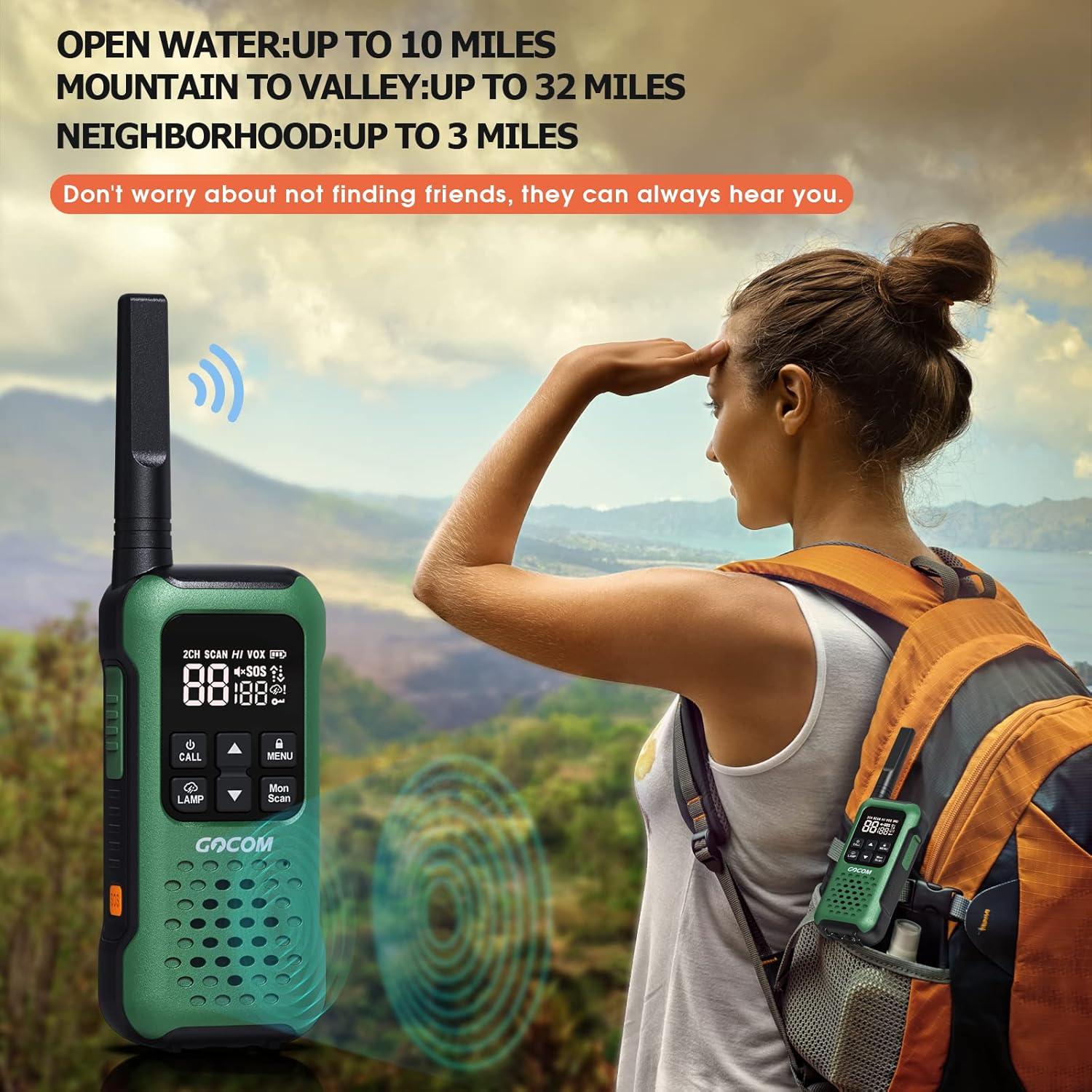 Walkie Talkies GOCOM G9 Impermeables IP67 4 Unidades