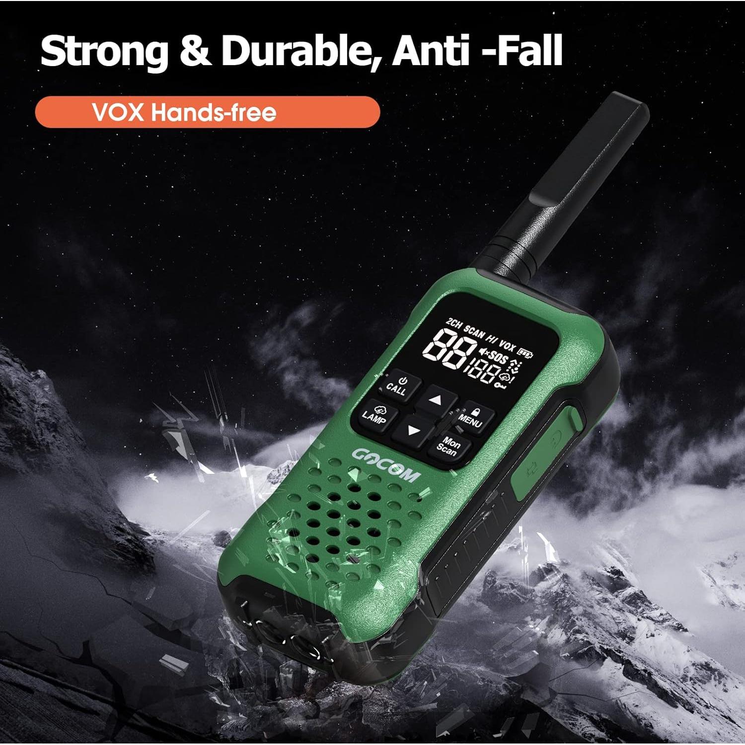 Walkie Talkies GOCOM G9 Impermeables IP67 4 Unidades