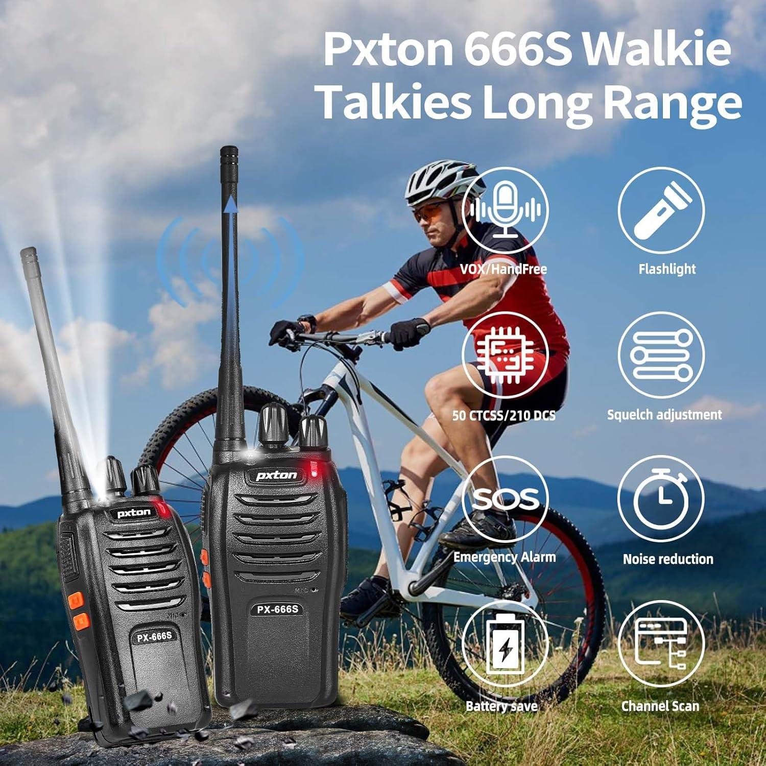 Walkie Talkies Pxton PX-666S Paquete de 10 Largo Alcance