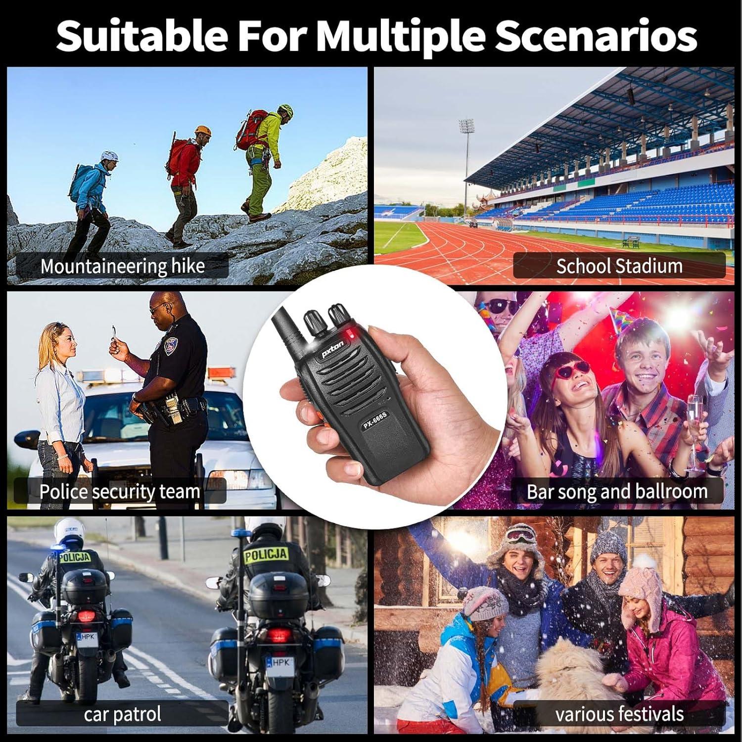 Walkie Talkies Pxton PX-666S Paquete de 10 Largo Alcance