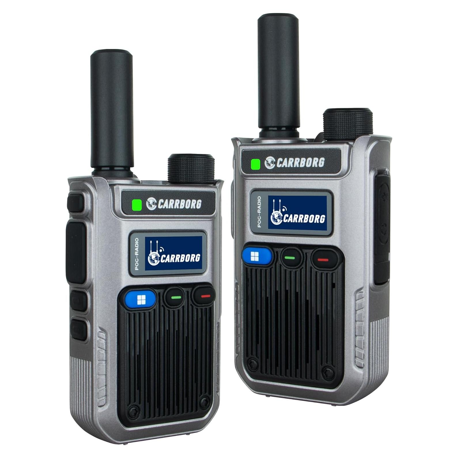 Walkie Talkies 4G LTE CARRBORG A63 - Rango Ilimitado (2 Pcs)