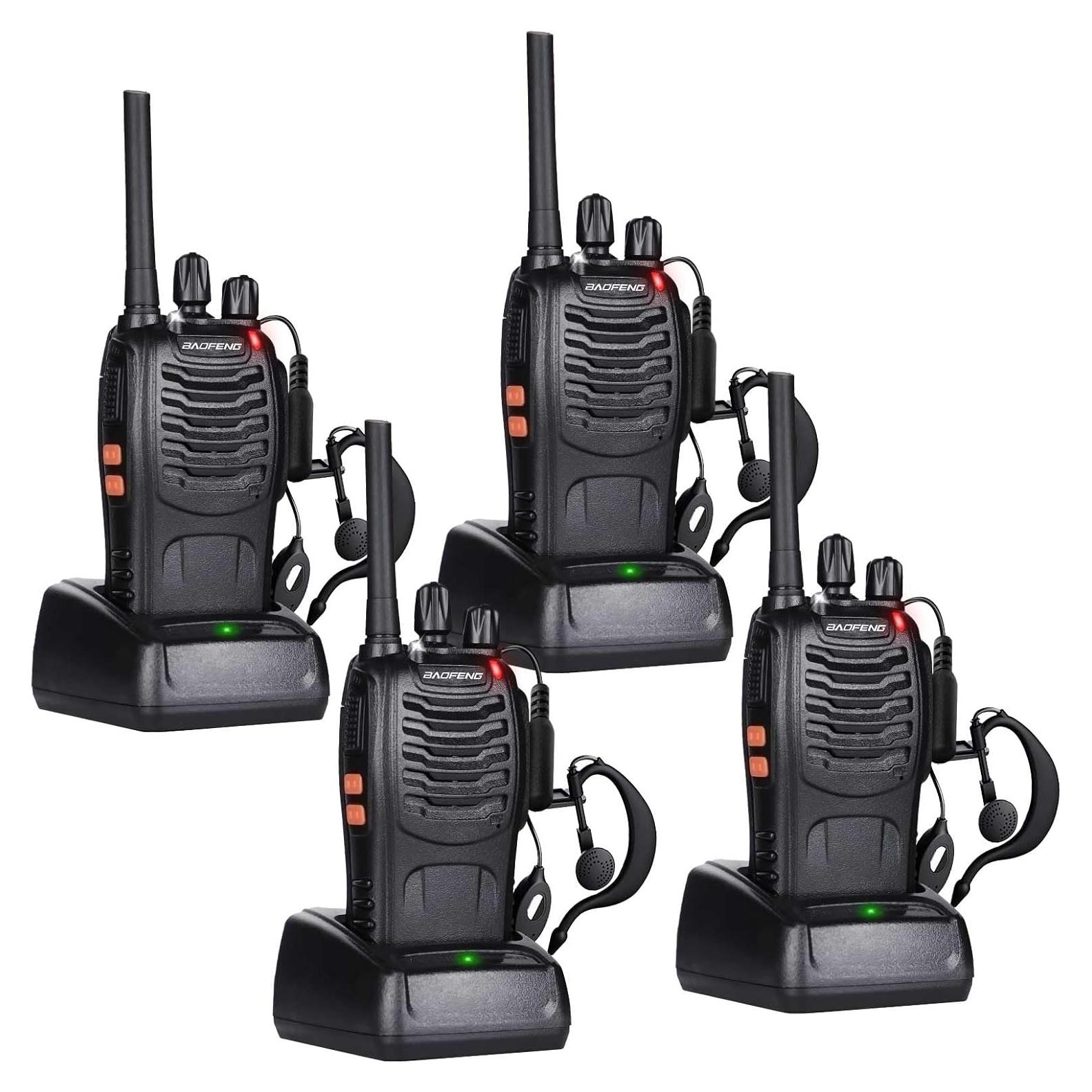Walkie Talkies BAOFENG BF-888S Recargables 4 Unidades 4.83 km