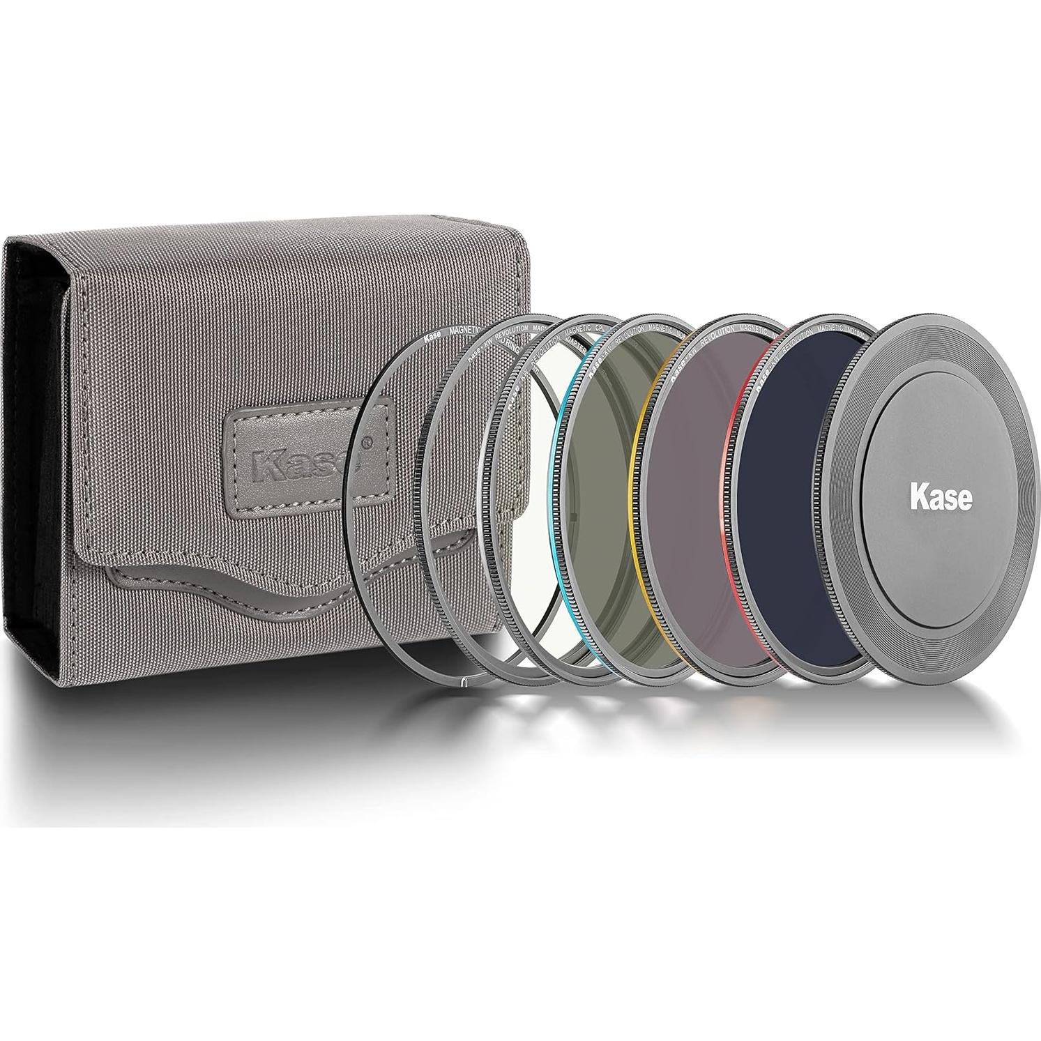 Kit de Filtros ND Magnéticos Kase Wolverine 82mm CPL ND8 ND64 ND1000