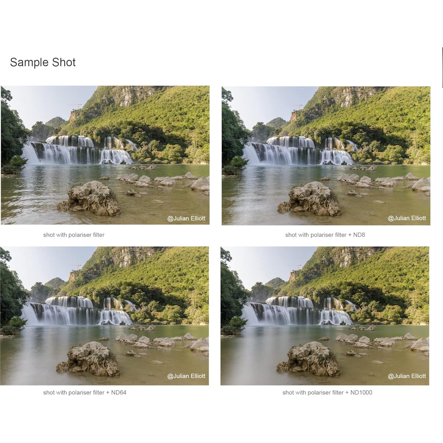 Kit de Filtros ND Magnéticos Kase Wolverine 82mm CPL ND8 ND64 ND1000